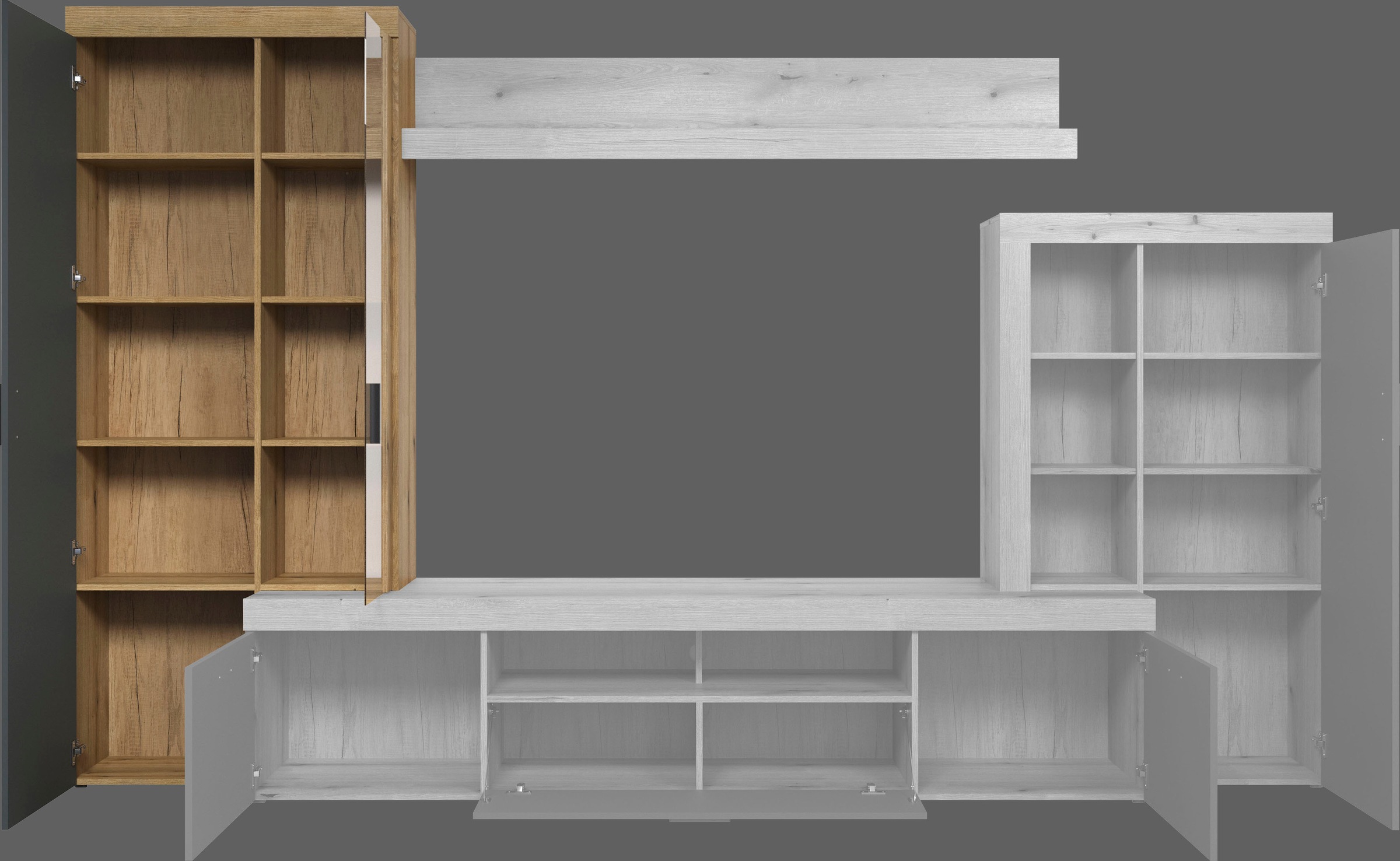 Thumbnail - Home affaire Stauraumvitrine "Ghent" Packung, 1 Stk. tlg. Mit Hirnholzapplikationen