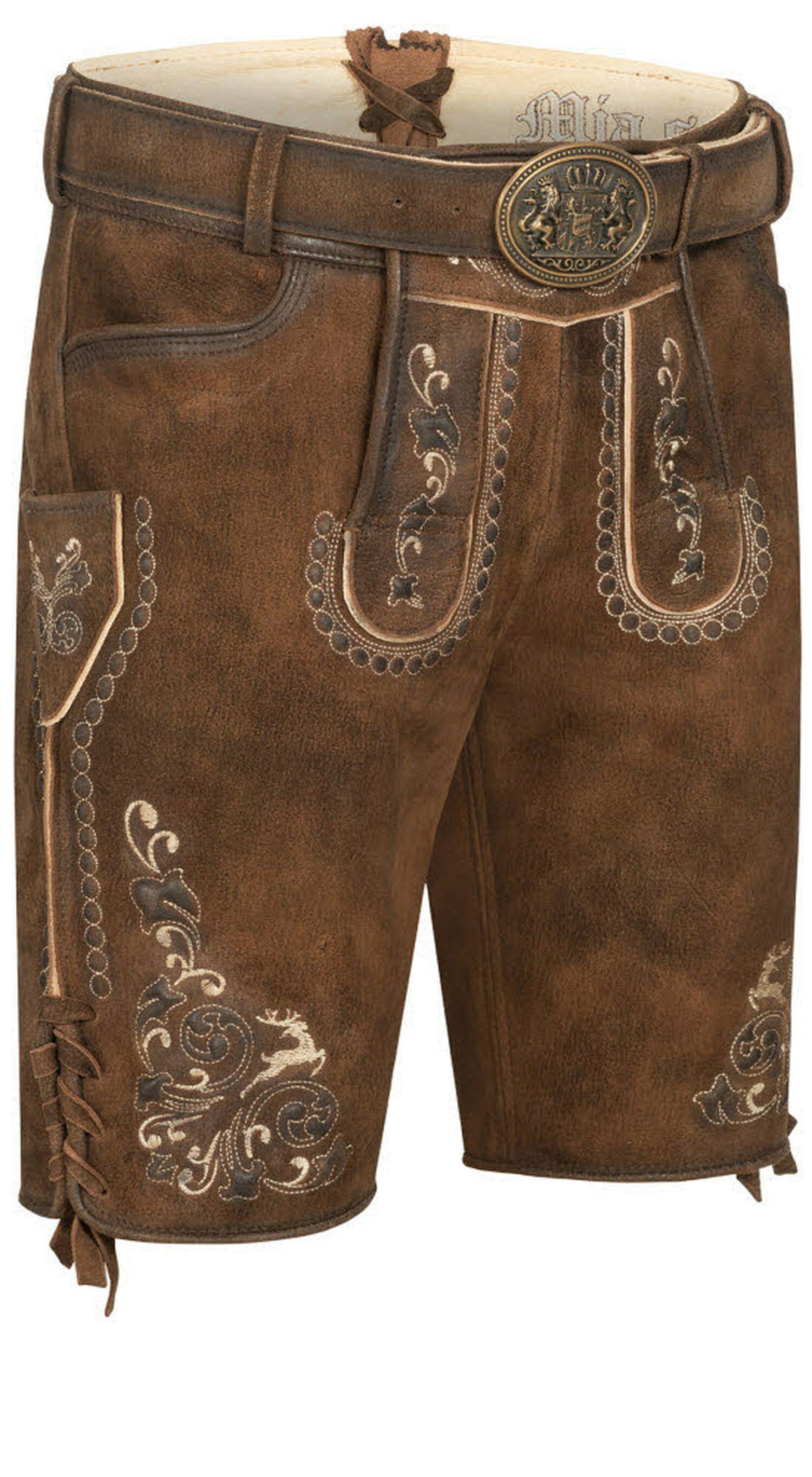 Nübler Trachtenlederhose "Lederhosen kurz Latz Manfred" günstig online kaufen