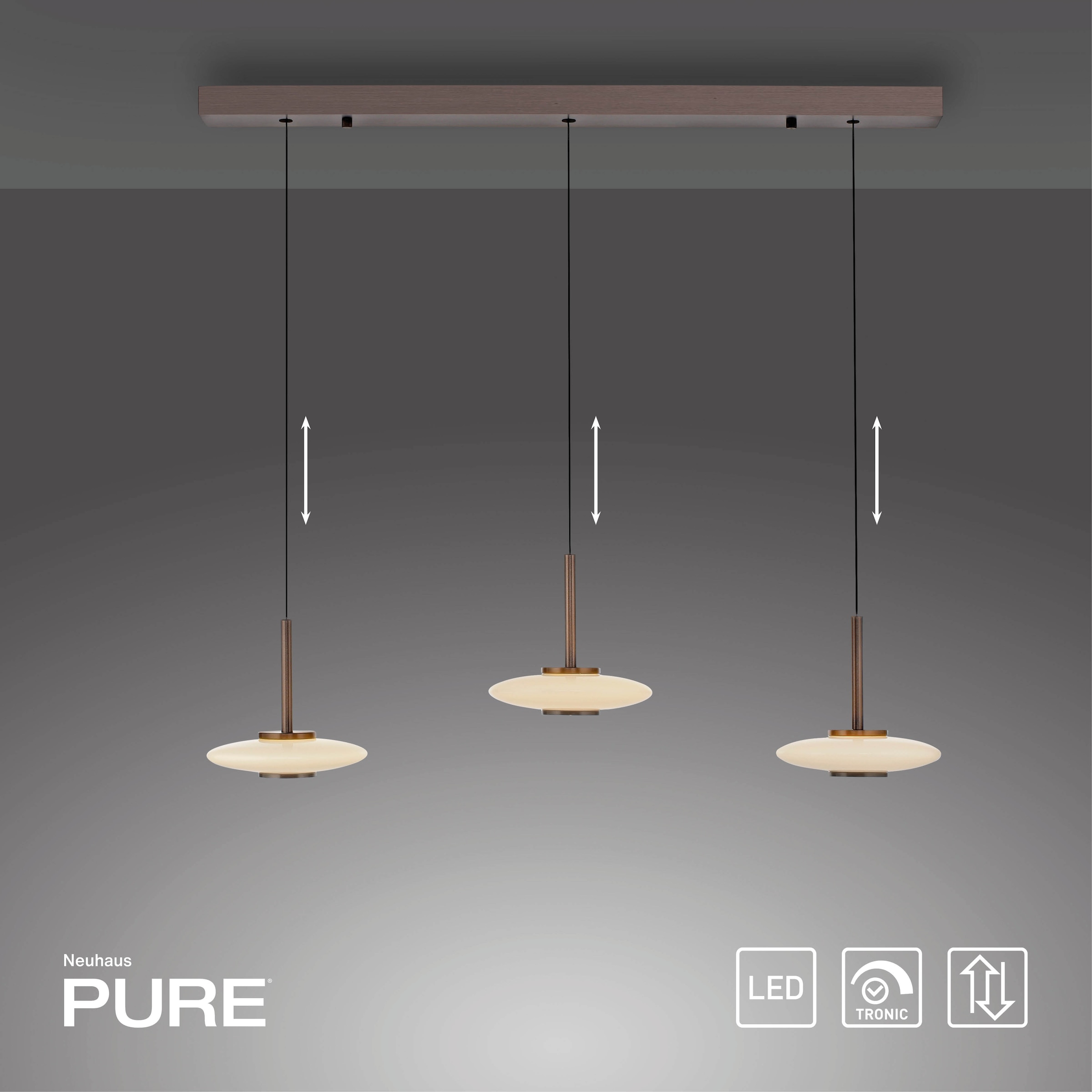 Neuhaus PURE LED Pendelleuchte »PURE Vitrum« LED-Board 1 Stk. Warmweiß Comfort Lift, dimmfähig über separaten Tronicdimmer
