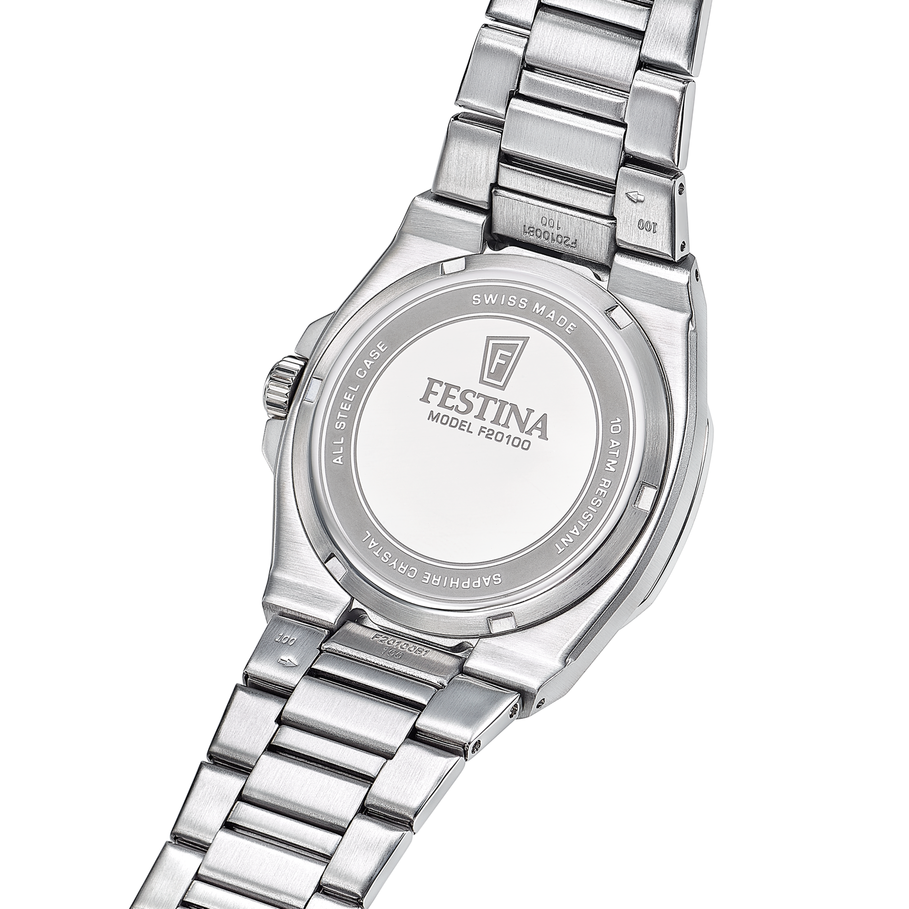 Festina Quarzuhr »Classic Steel« Armbanduhr, Herrenuhr, Swiss Made, Edelstahlarmband, analog, Tag