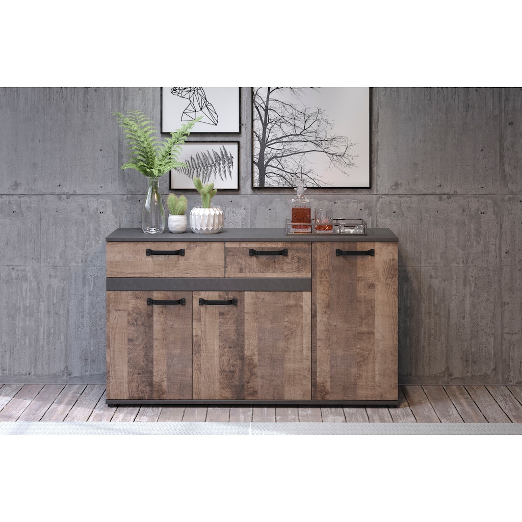 trendteam Sideboard »Stripe«, Breite 142 cm