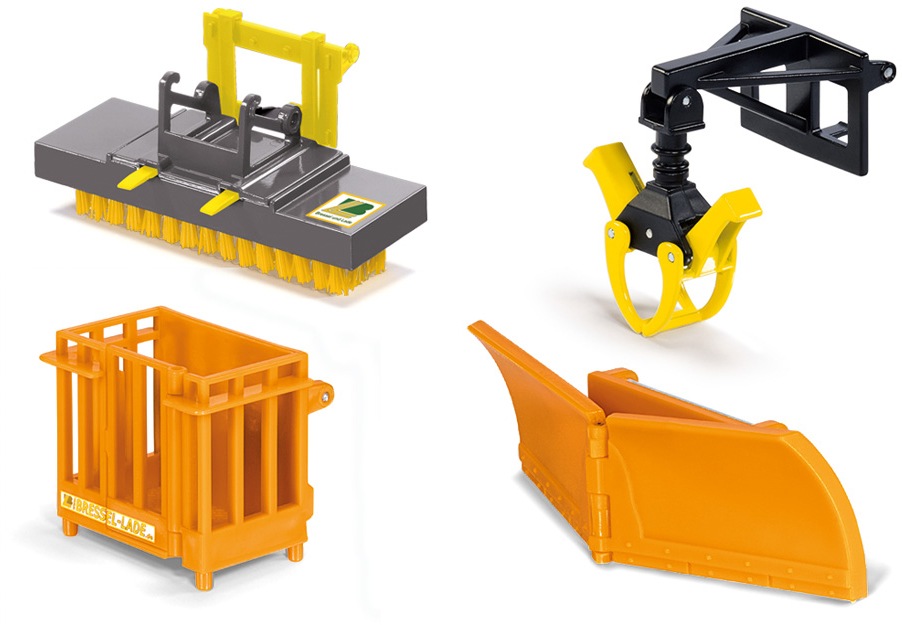 Spielzeug-Traktor SIKU Farmer, Frontlader Anbaugeräte (Set, 4-tlg.)