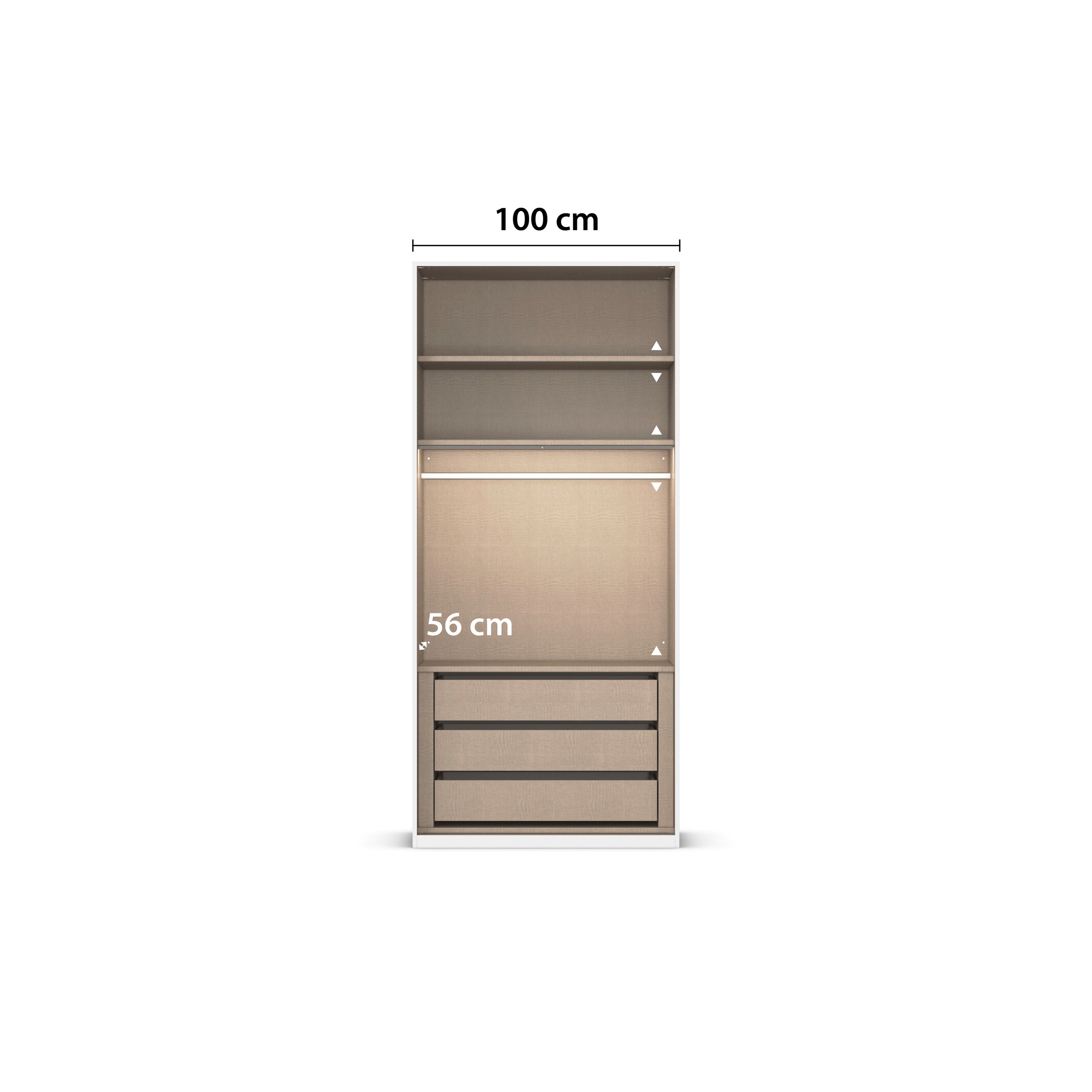 LeGer Home by Lena Gercke Kleiderschrank »Schrank Garderobe Ankleide Schlafzimmer Flur Serina«, (in 3 verschiedenen Ausstattungen BASIC/CLASSIC/PREMIUM), in 6 Breiten (101 - 401 cm) mit Front Glas oder Dekor MADE IN GERMANY