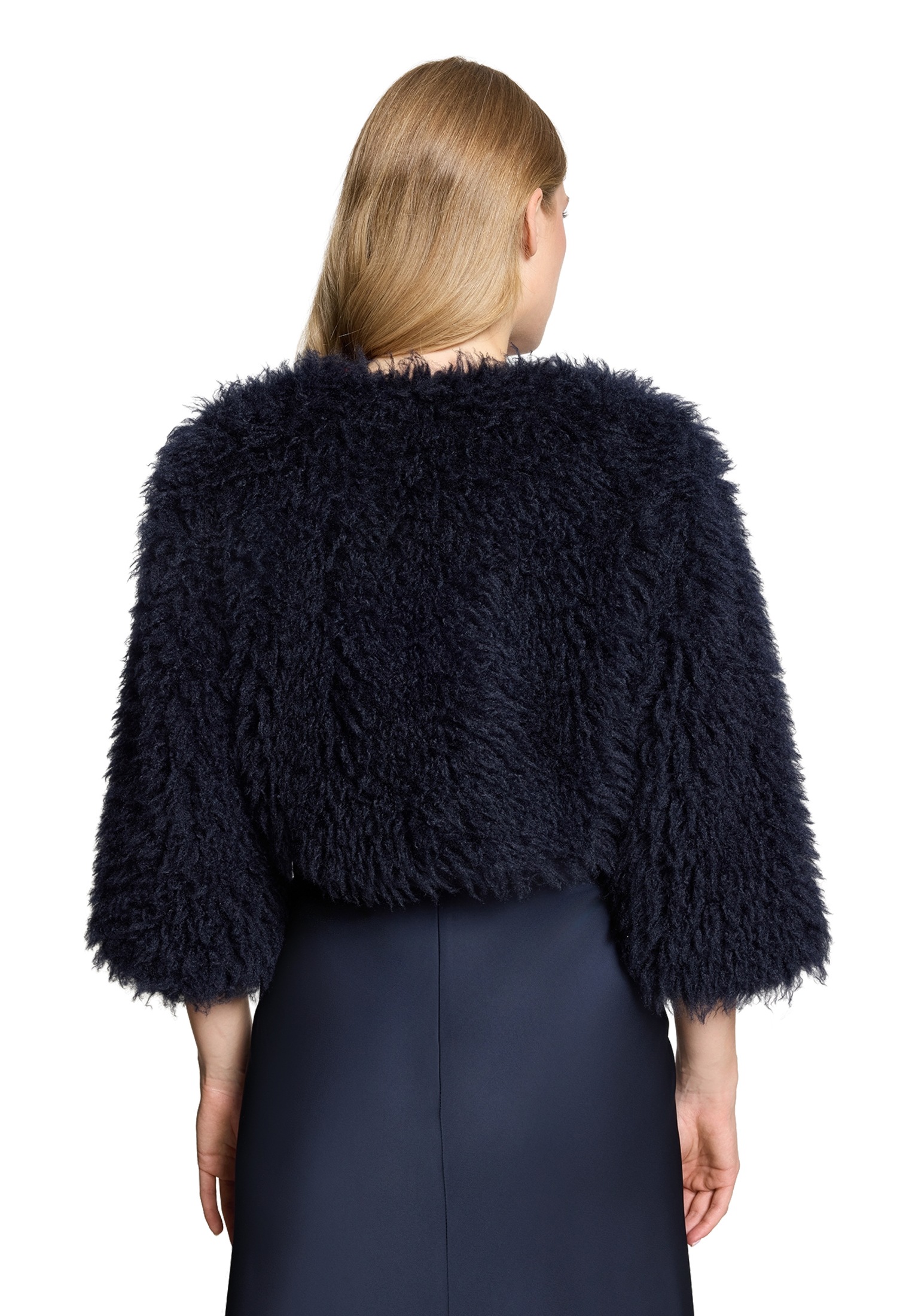 Vera Mont Fellimitatjacke »Damen mit Rundhalsausschnitt«