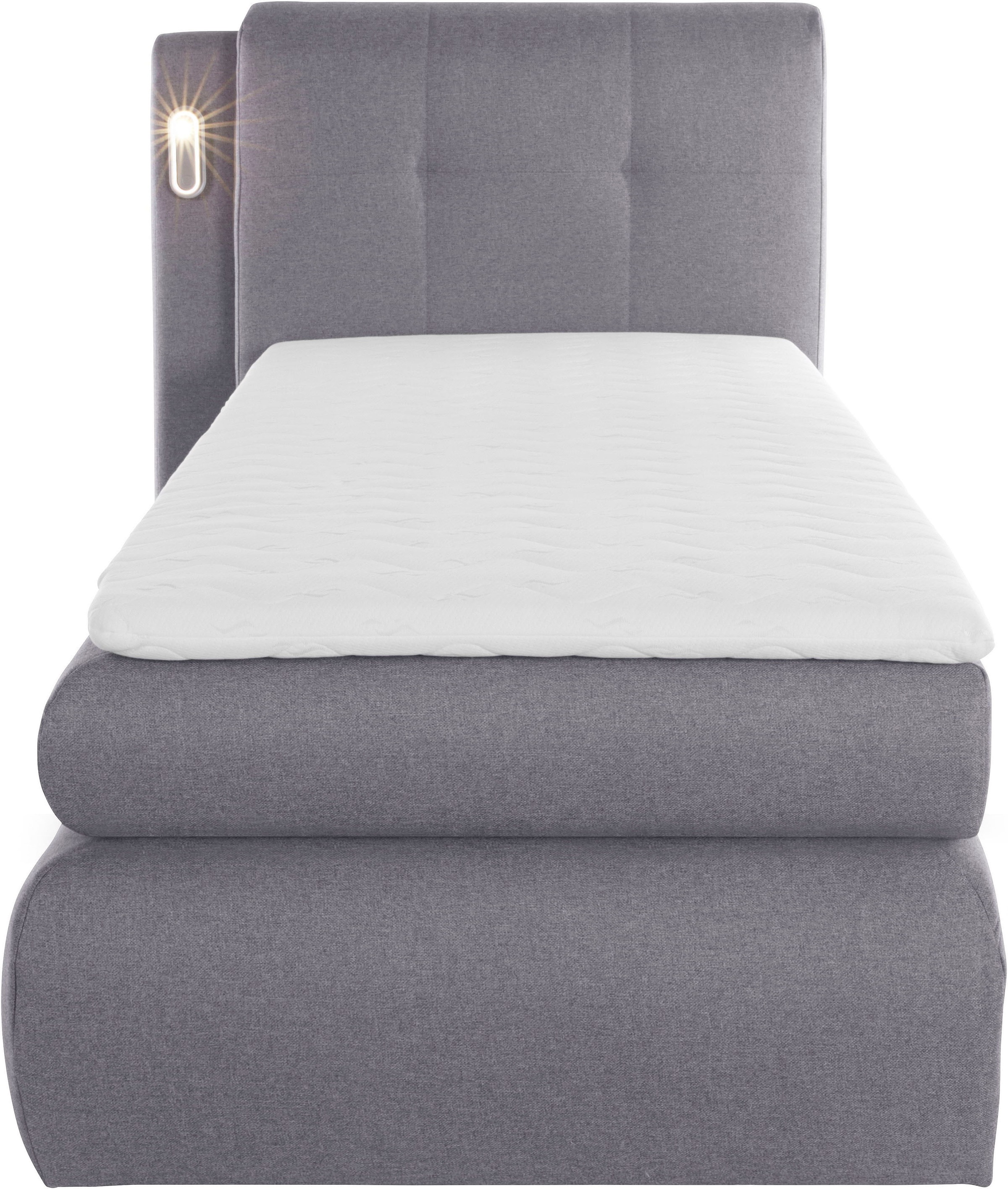 COLLECTION AB Boxspringbett »Borna«, inklusive Bettkasten, LED-Beleuchtung und Topper