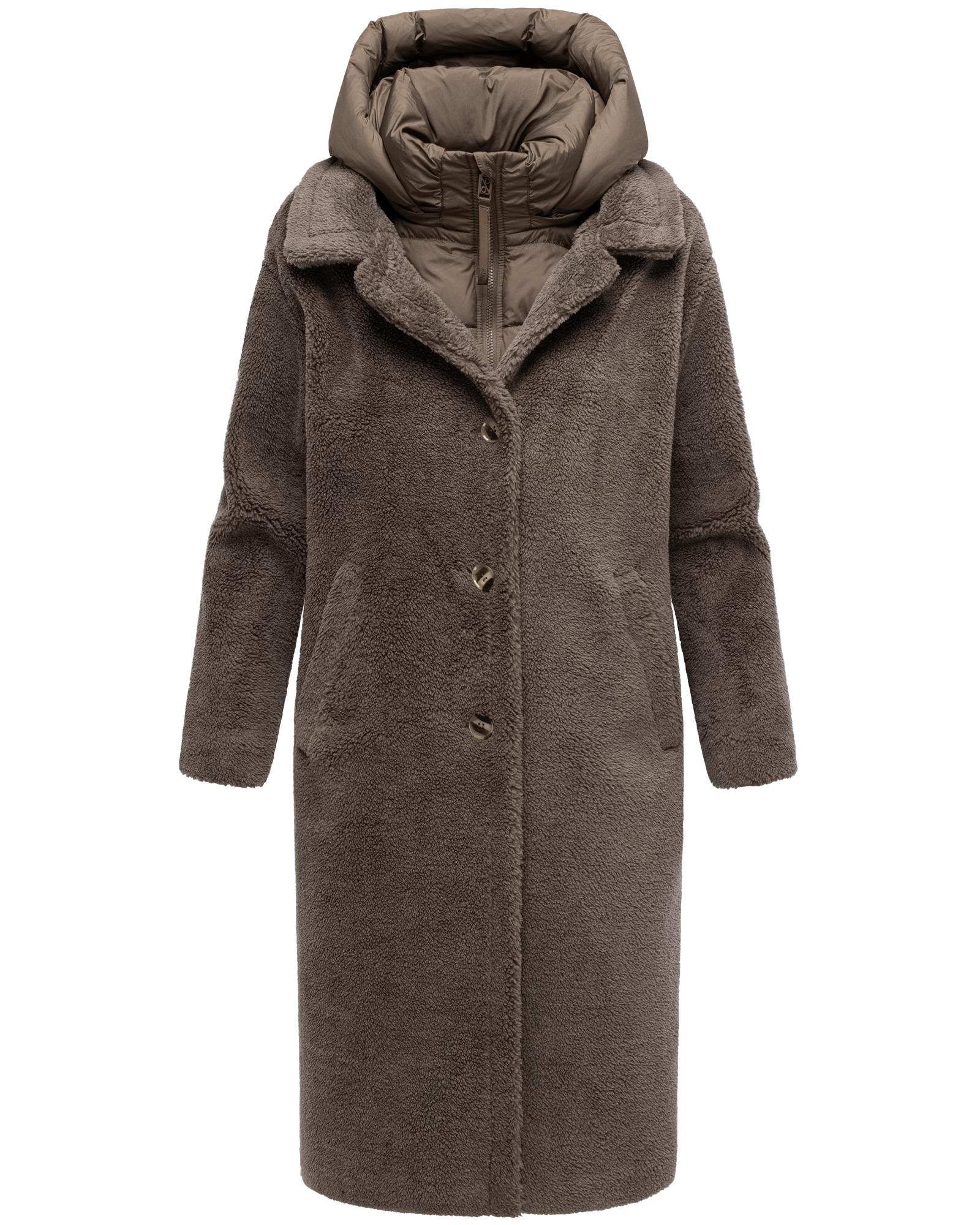 Navahoo Wintermantel "Teddyzauber 14" Plüschmantel aus Teddyfleece mit abnehmbarem Krageneinsatz