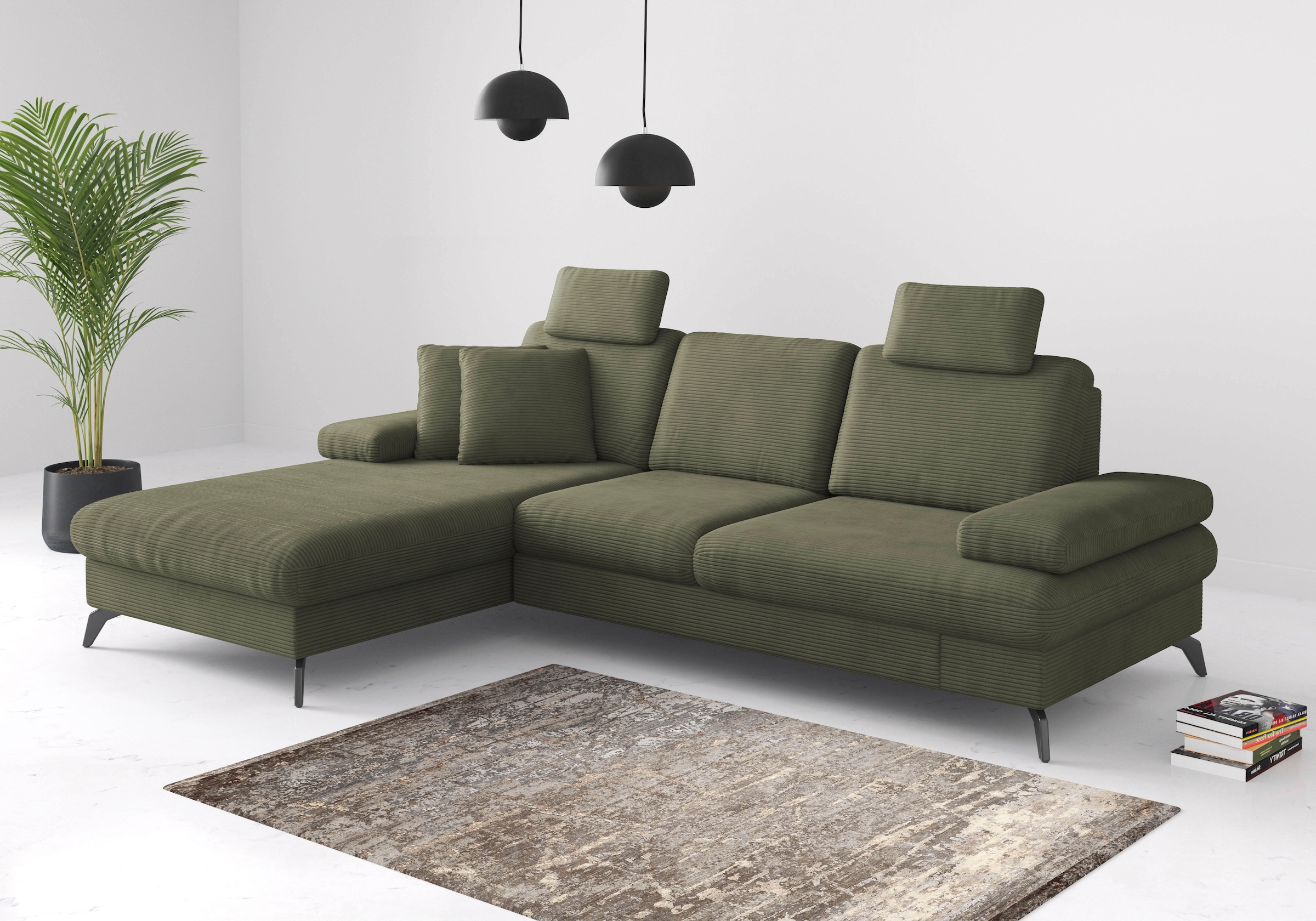 sit&more Ecksofa "Morris Jubi L-Form", inkl. Armteilfunktion und 1 Zierkiss günstig online kaufen