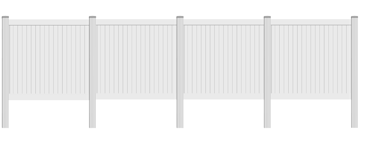Tetzner & Jentzsch Sichtschutzelement "ALATNA" aus weißem PVC in verschiedenen Längen