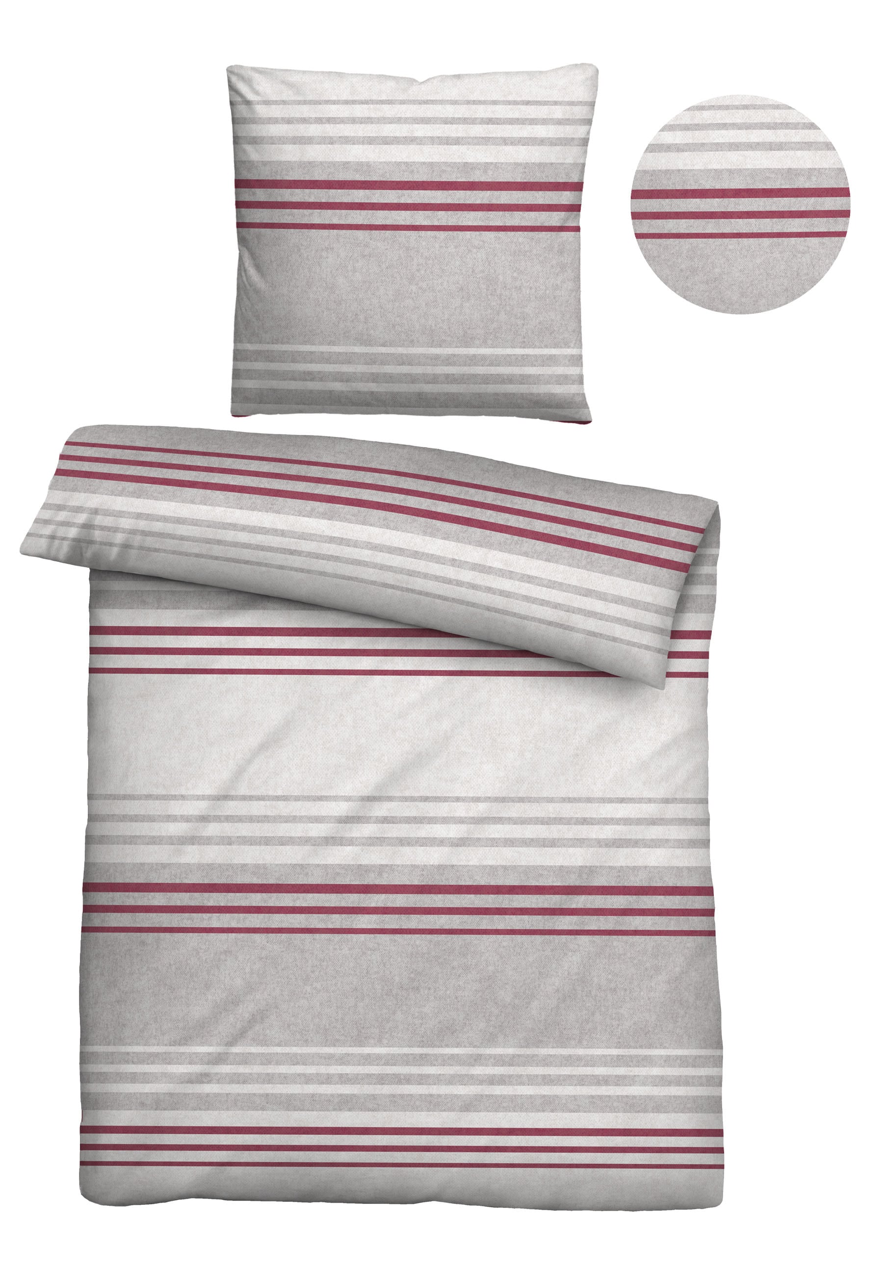 Biberna Bettwäsche "0840516" 2 Stk. kuschelig warm, samtweich, Melange, 100 günstig online kaufen