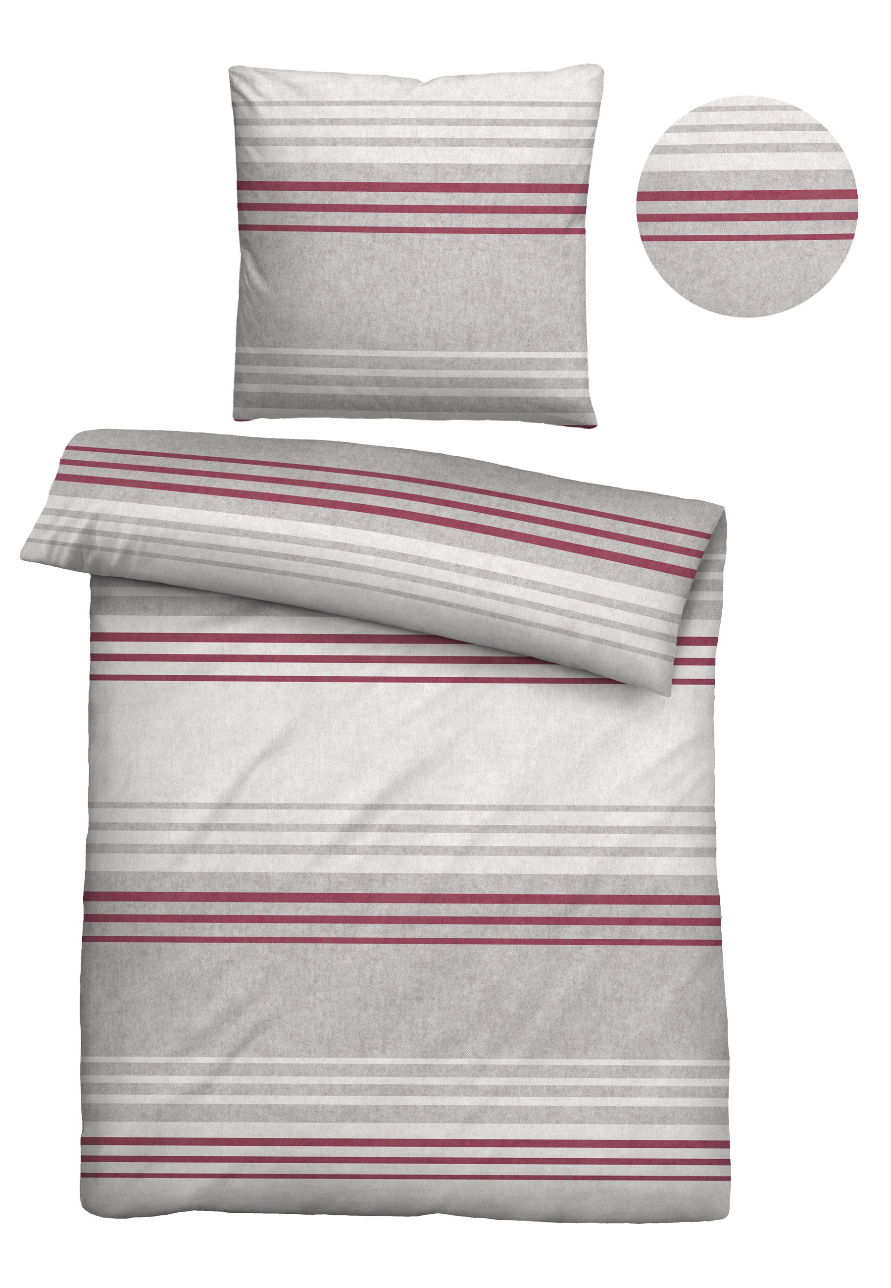 Biberna Bettwäsche "0840516" 2 Stk. tlg. kuschelig warm, samtweich, Melange günstig online kaufen