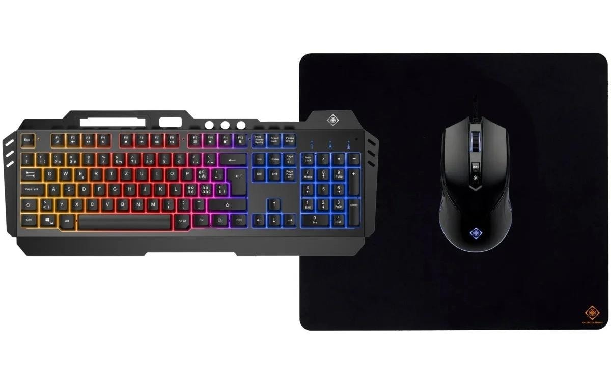 DELTACO Gaming-Tastatur »Set GAM-113 V2 3-in-1 RGB« ()