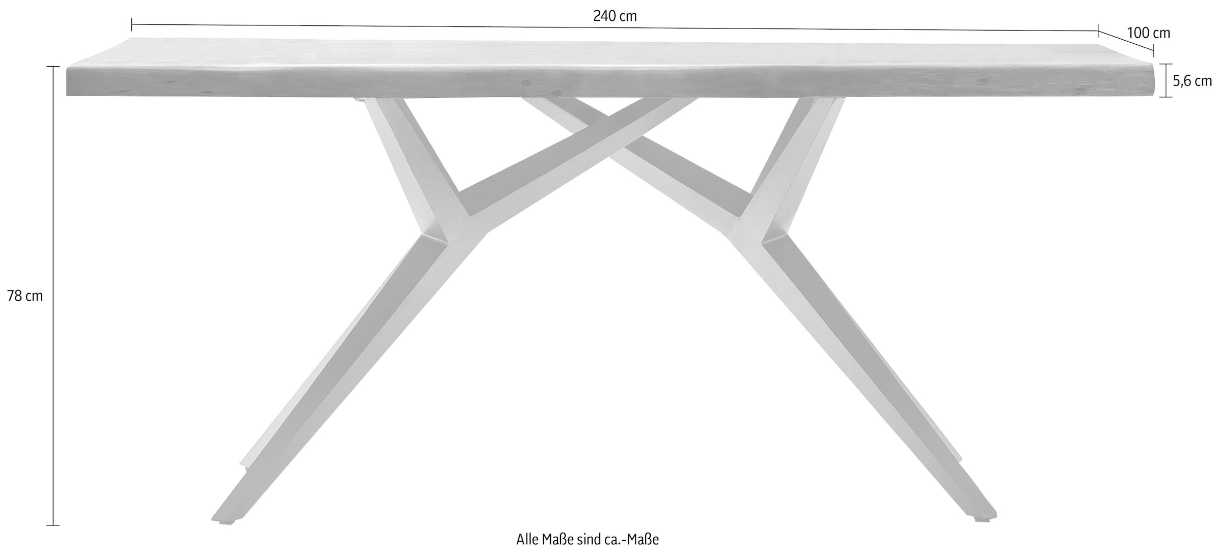 SIT Esstisch »Tables«, mit elegantem Metallgestell, Shabby Chic, Vintage