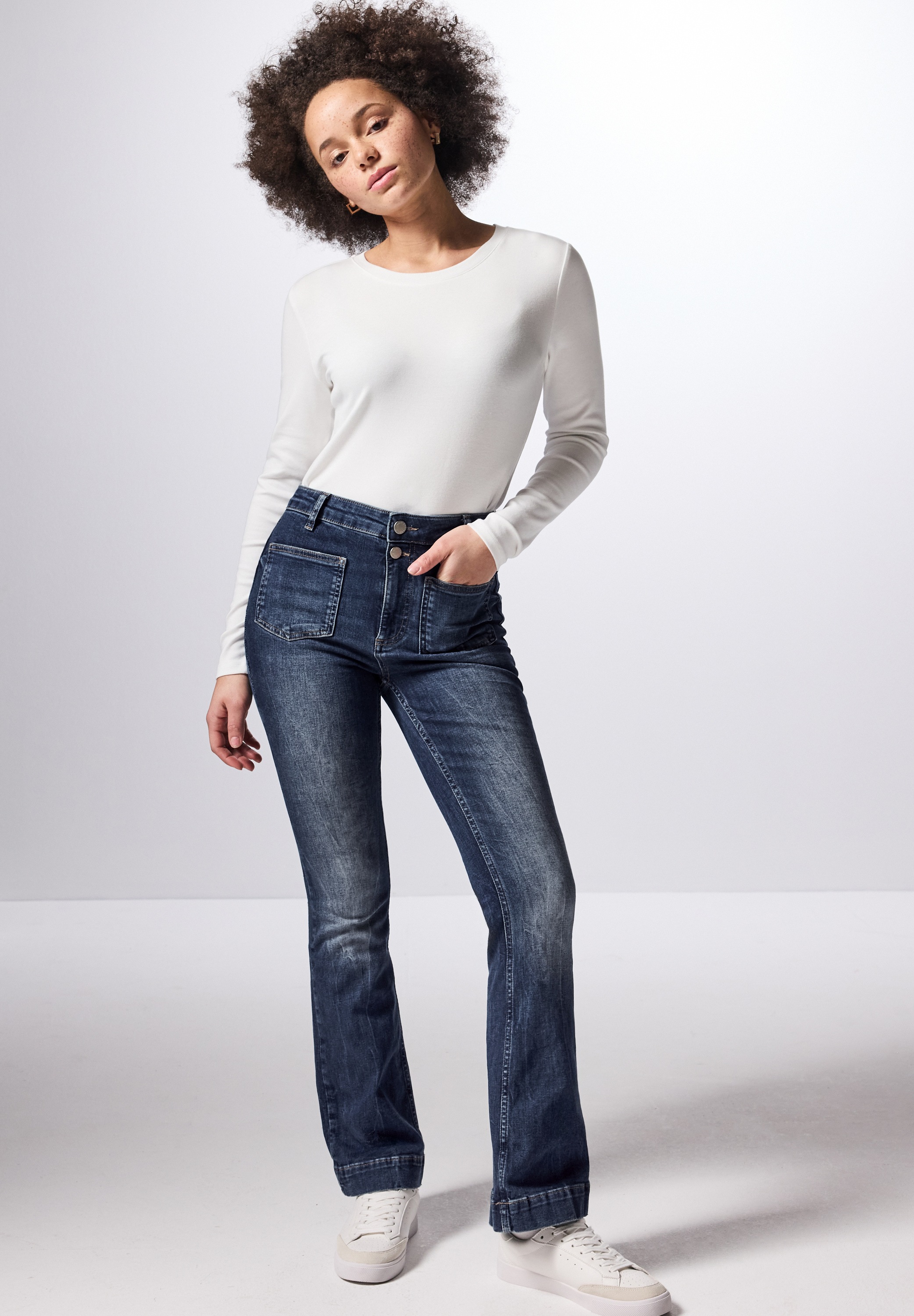STREET ONE STUDIO Slim-fit-Jeans, High Waist