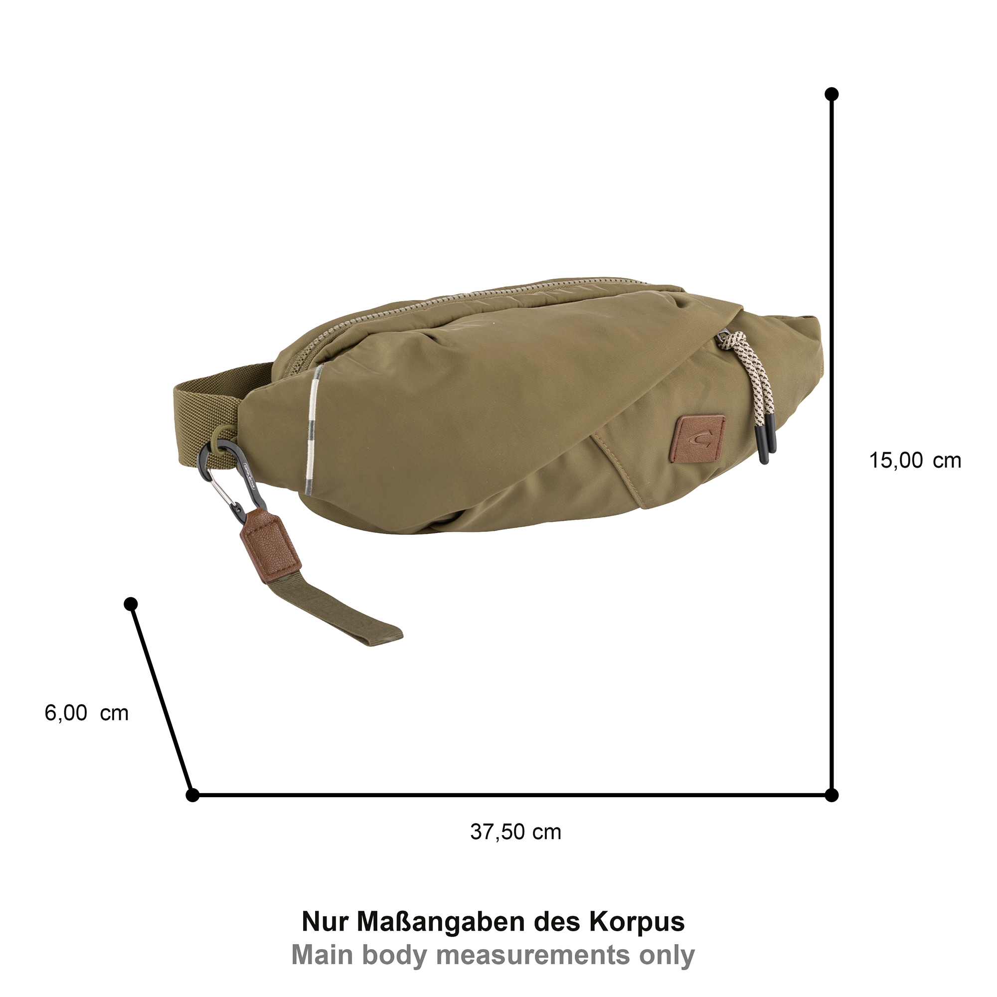 camel active Bauchtasche »Aurum«, aus recyceltem, robusten Nylon leichtgewichtig mit feinen Details