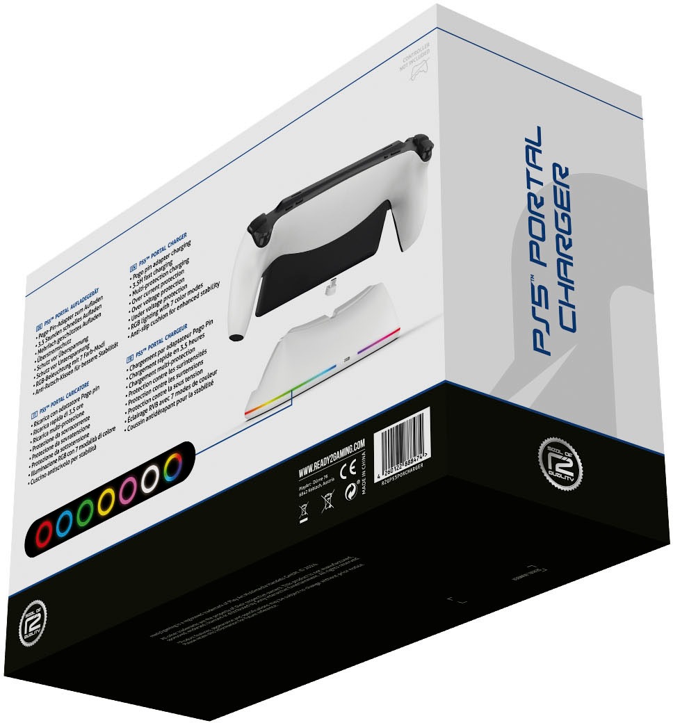 Ready2gaming Ladestation »Ladestation mit RGB Beleuchtung für die PlayStation Portal«