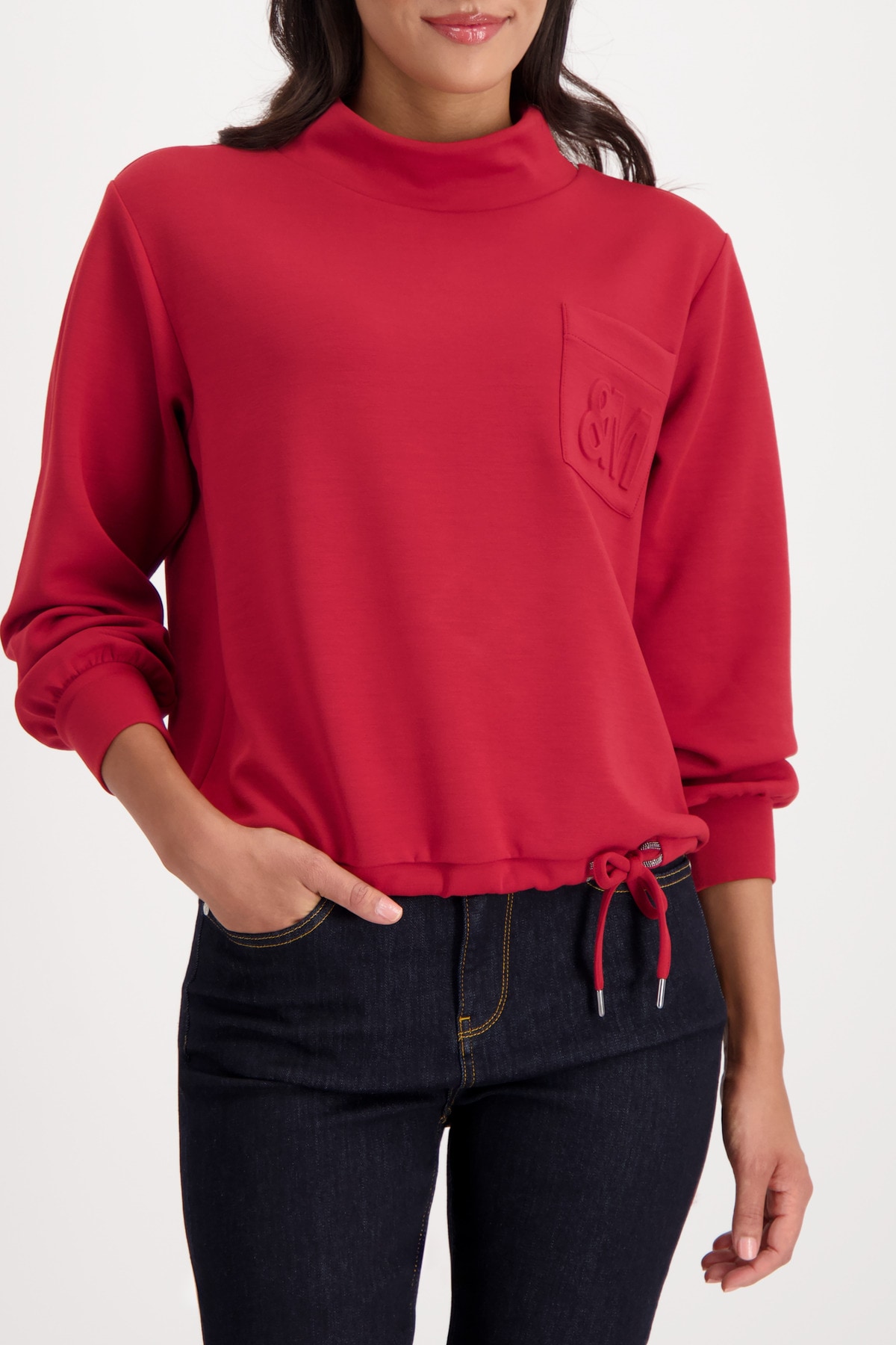 Monari Sweatshirt "Sweatshirt Basic Schmuckdetail" Regular fit mit Stehkrag günstig online kaufen