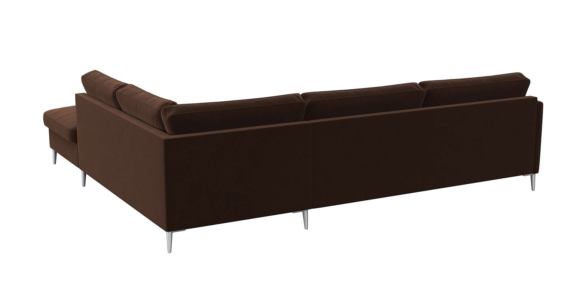 FLEXLUX Ecksofa »Fiore, L-Form, bequem und komfortabel durch hochwertigem Sitzaufbau«, schmale Armlehnen, Kaltschaum, Füße Alu