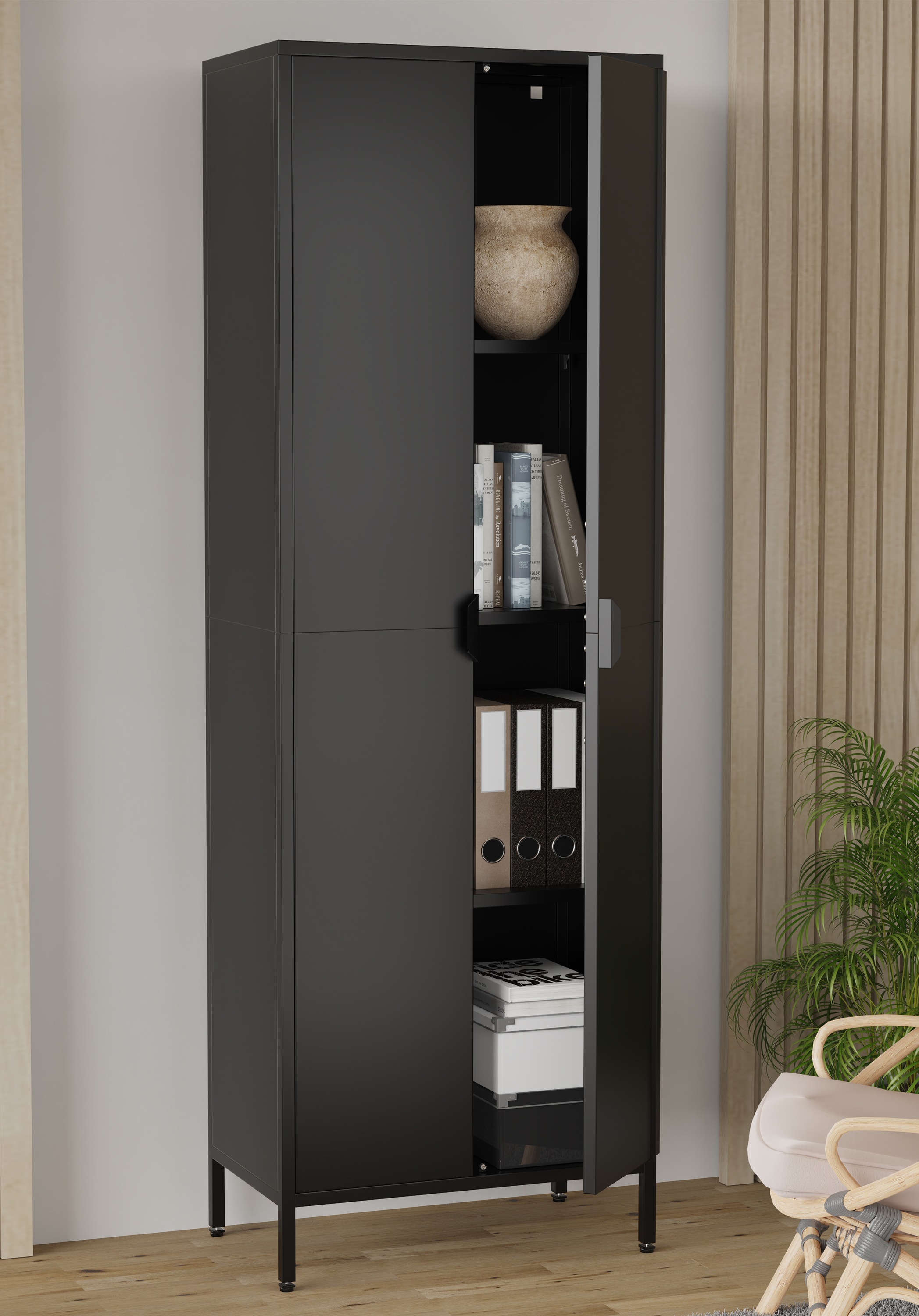 VCM Aktenschrank »Stahl Schrank Büroschrank Dielenschrank Flokas XL« 1 Stk. tlg.