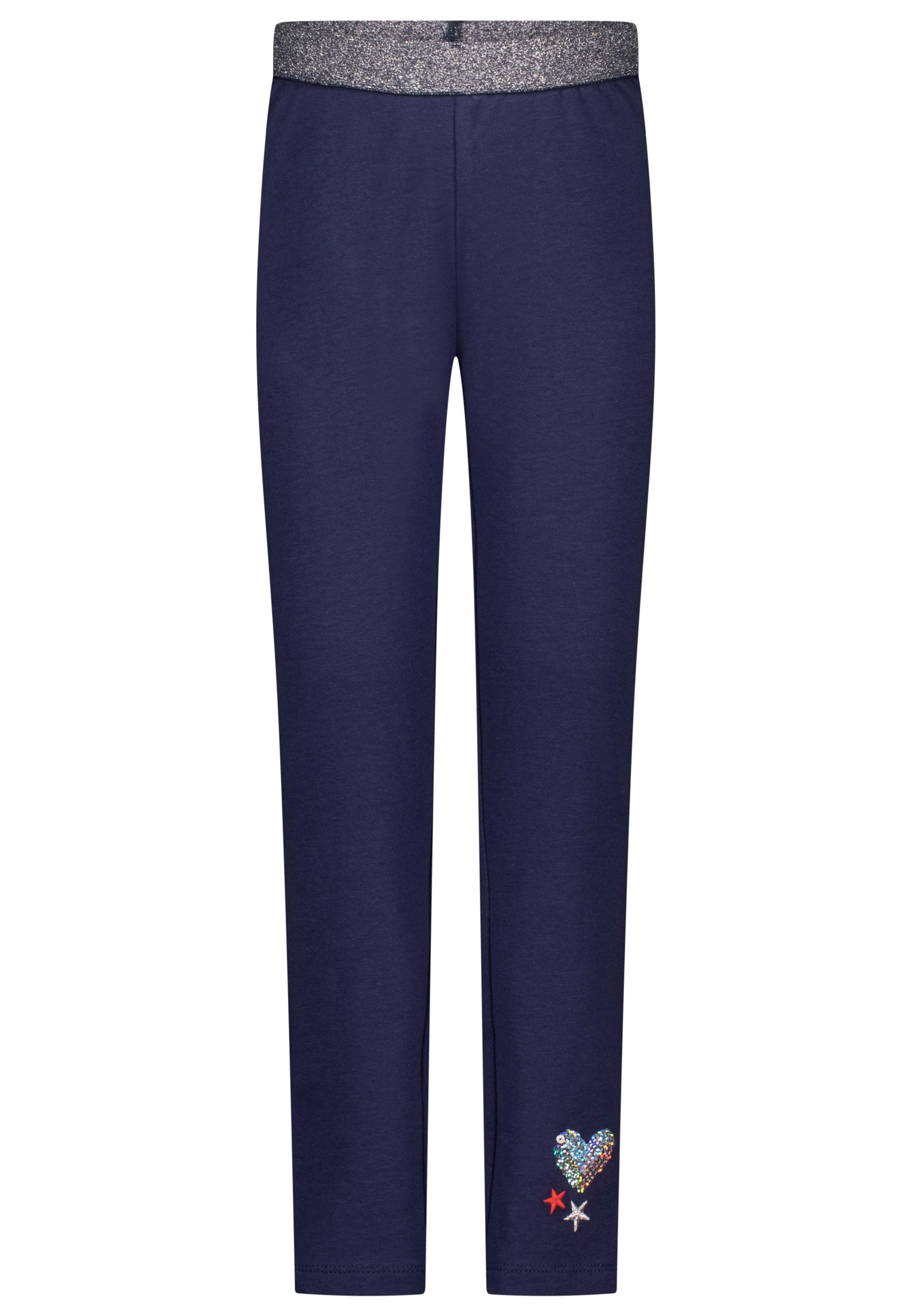 SALT AND PEPPER Leggings »Summer«, 2er-Pack mit Herz-Pailletten und Sterne-Stickerei