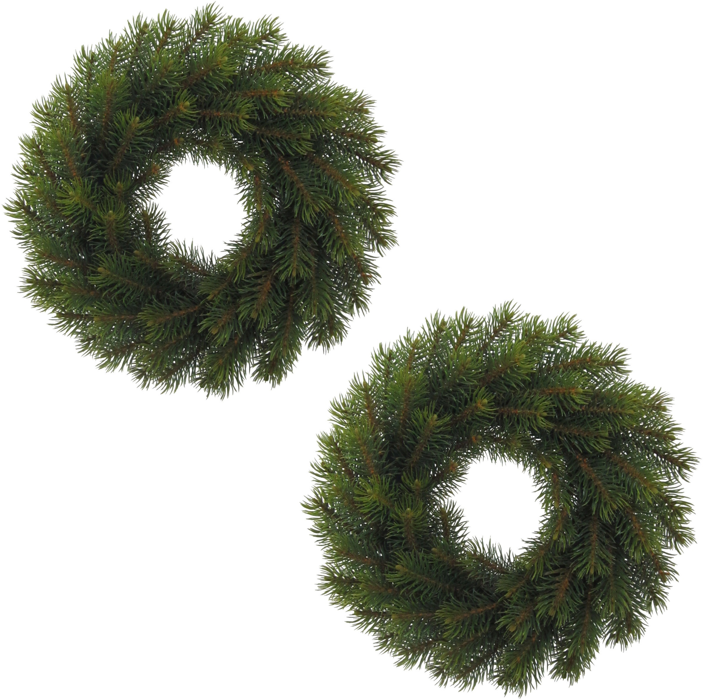 OTTO home Winterliche Kunstpflanze "Weihnachtsdeko" Kranz, Ø 25 cm, 2er-Set
