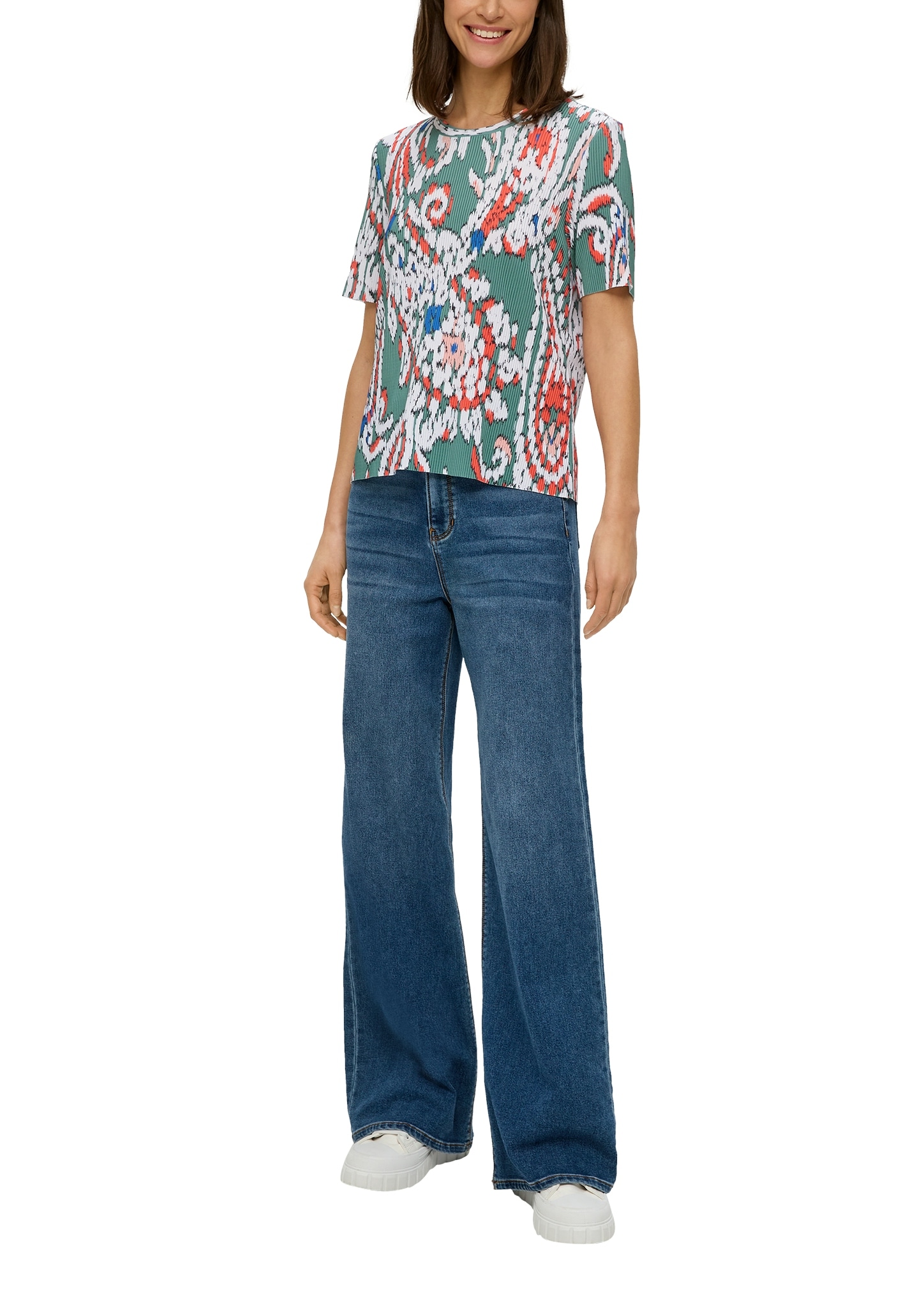 s.Oliver T-Shirt mit Plisseefalten