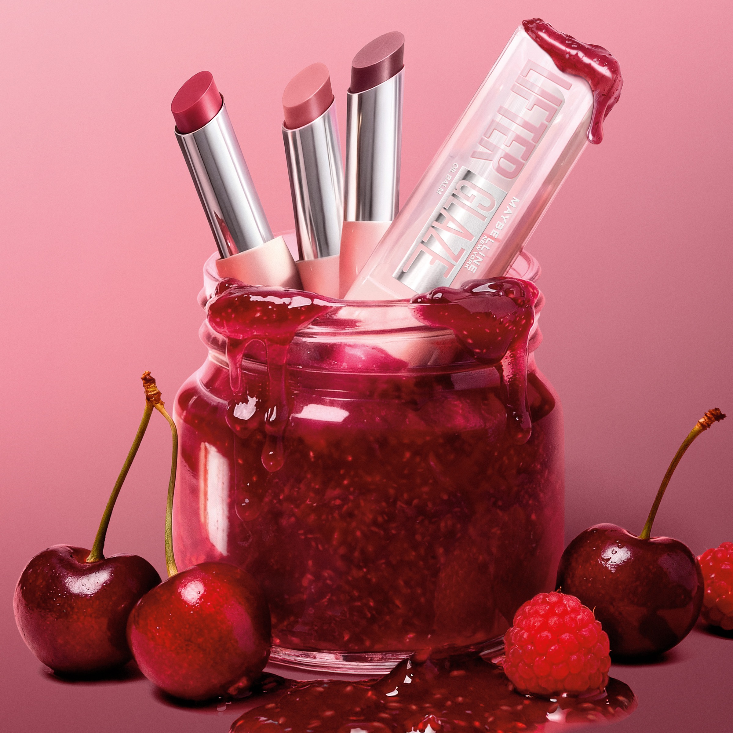 MAYBELLINE NEW YORK Lippenbalsam »LIFTER GLAZE OIL BALM« mit pflegendem Kirschextrakt und Hyaluronsäure