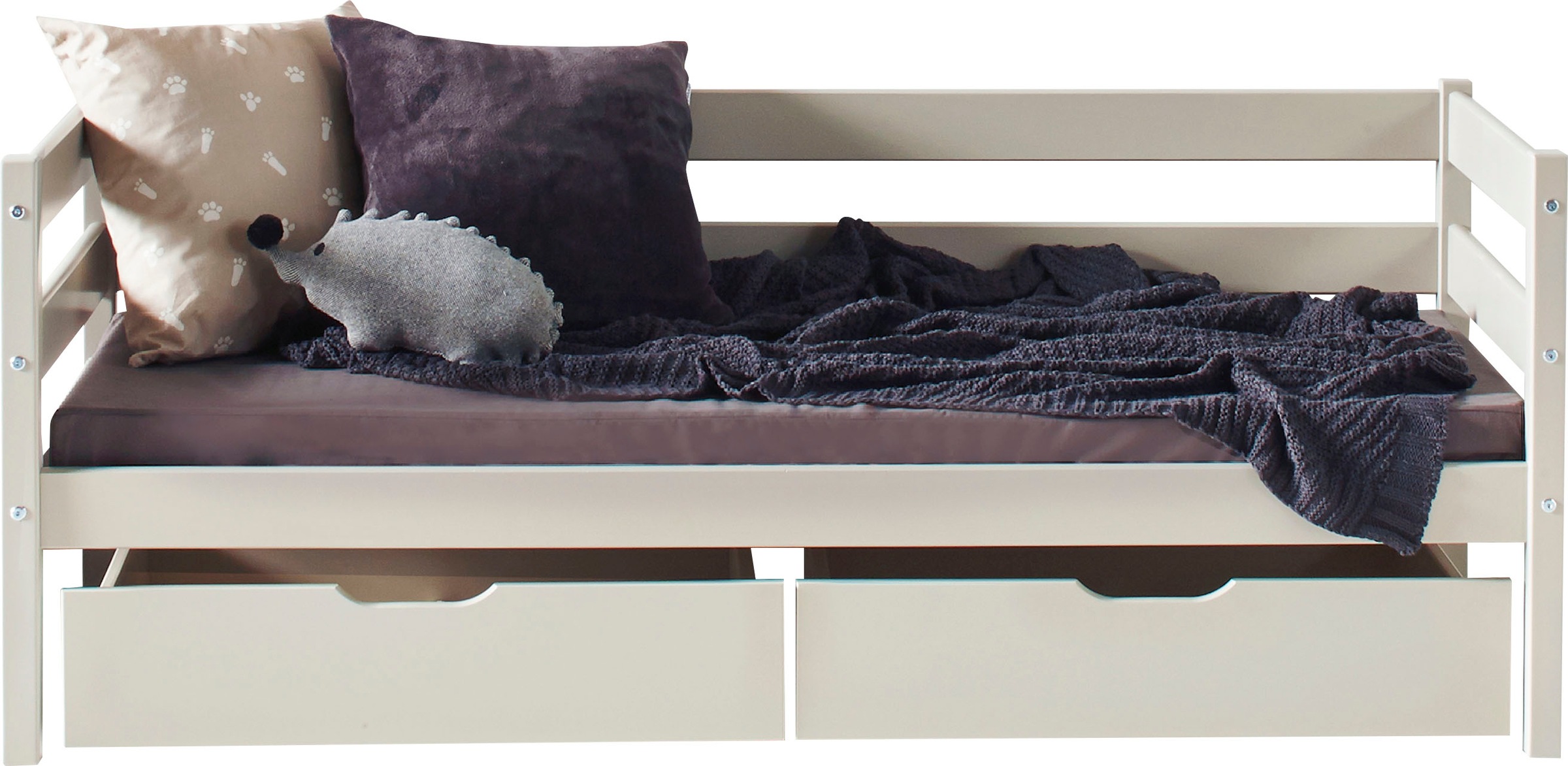 Hoppekids Einzelbett »ECO Comfort Kinderbett, Kiefer Massivholz, Jugendbett inkl. Rollrost«, 70x160 cm, wahlweise in verschieden Farben/ Matratze/ Absturzsicherung