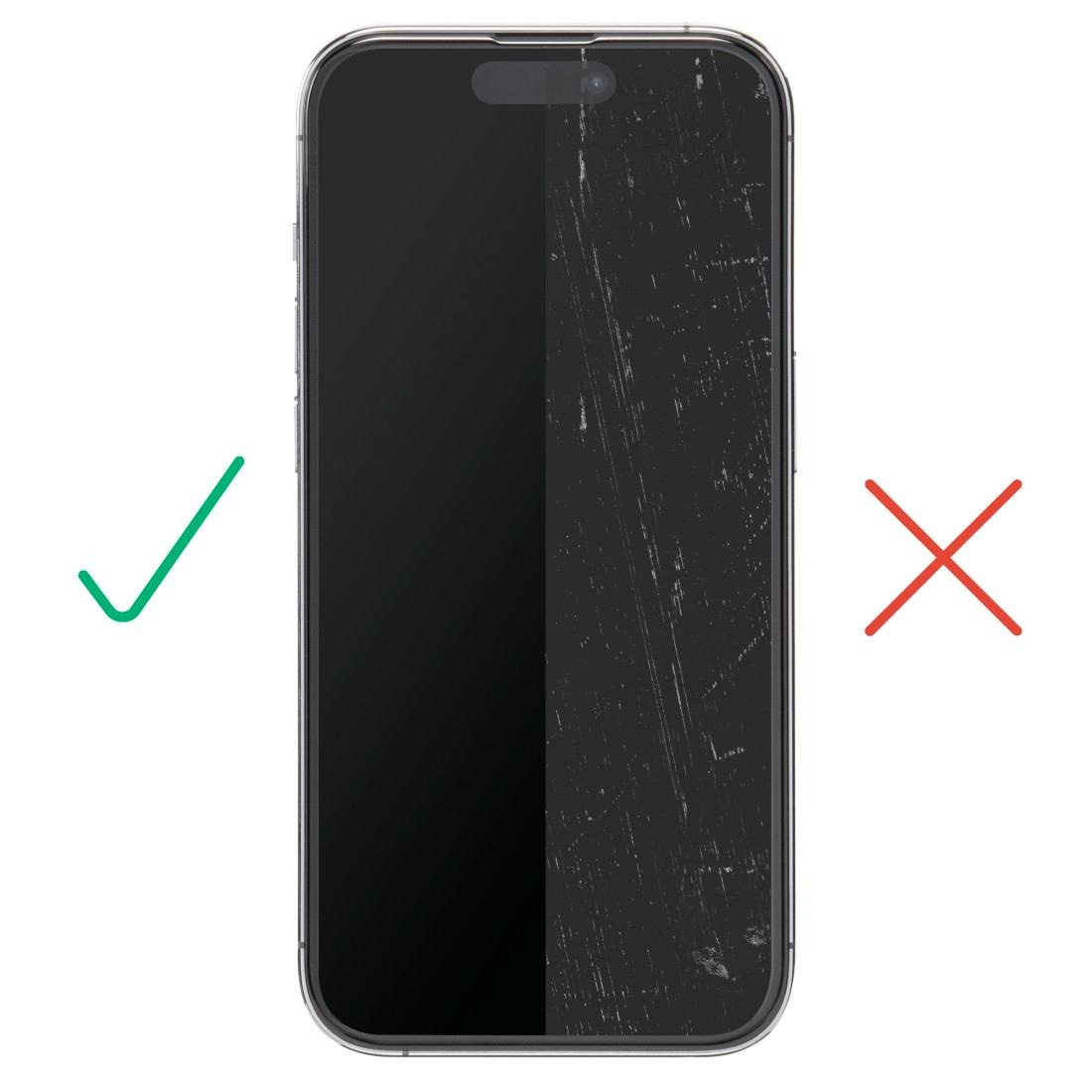 Hama Displayschutzglas »Displayschutz, Schutzglas für Apple iPhone 16 Pro mit Montagehilfe,«, für iPhone 16 Pro, stoßfest, kratzfest, ultradünn