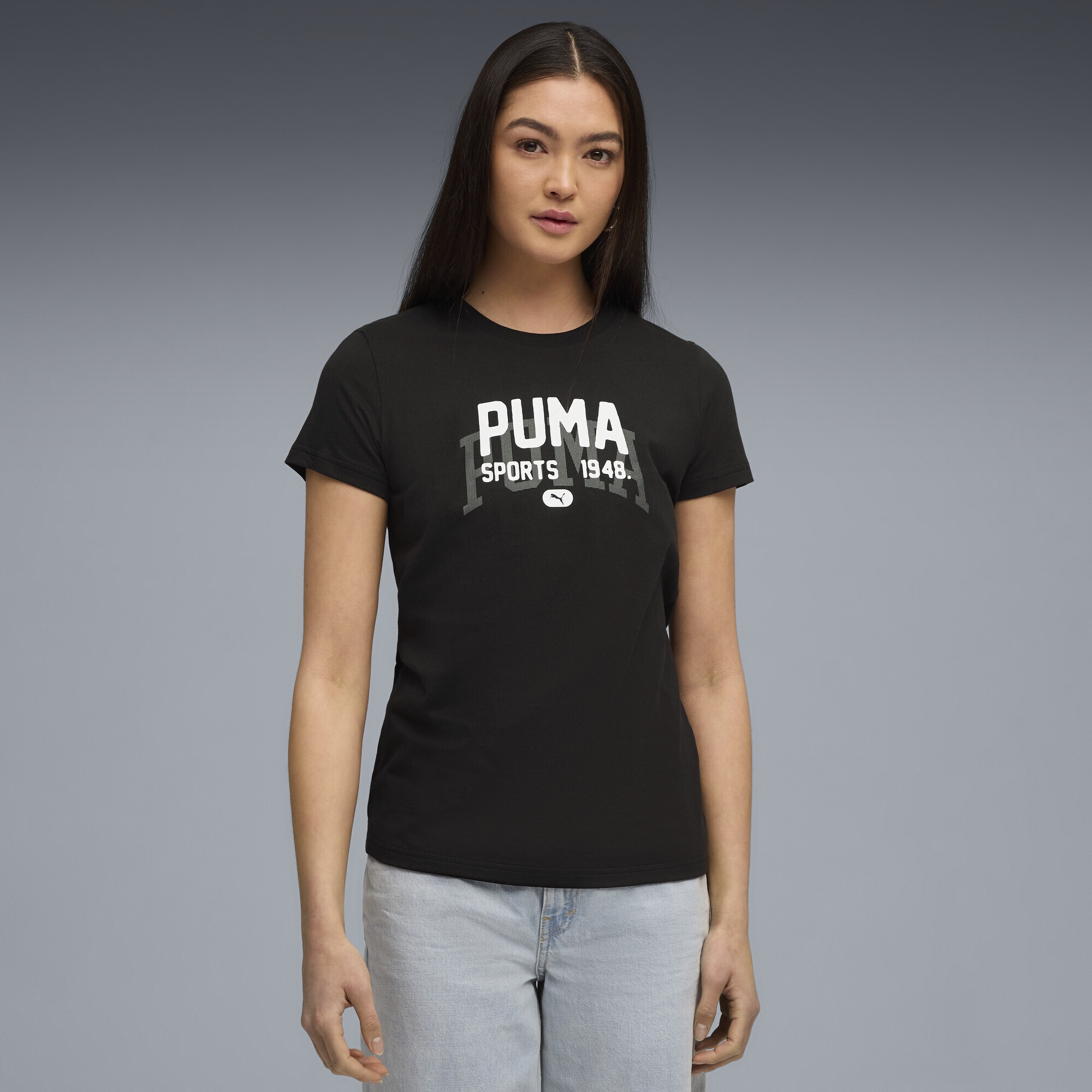 PUMA T-Shirt »Grafik Varsity T-Shirt Damen«