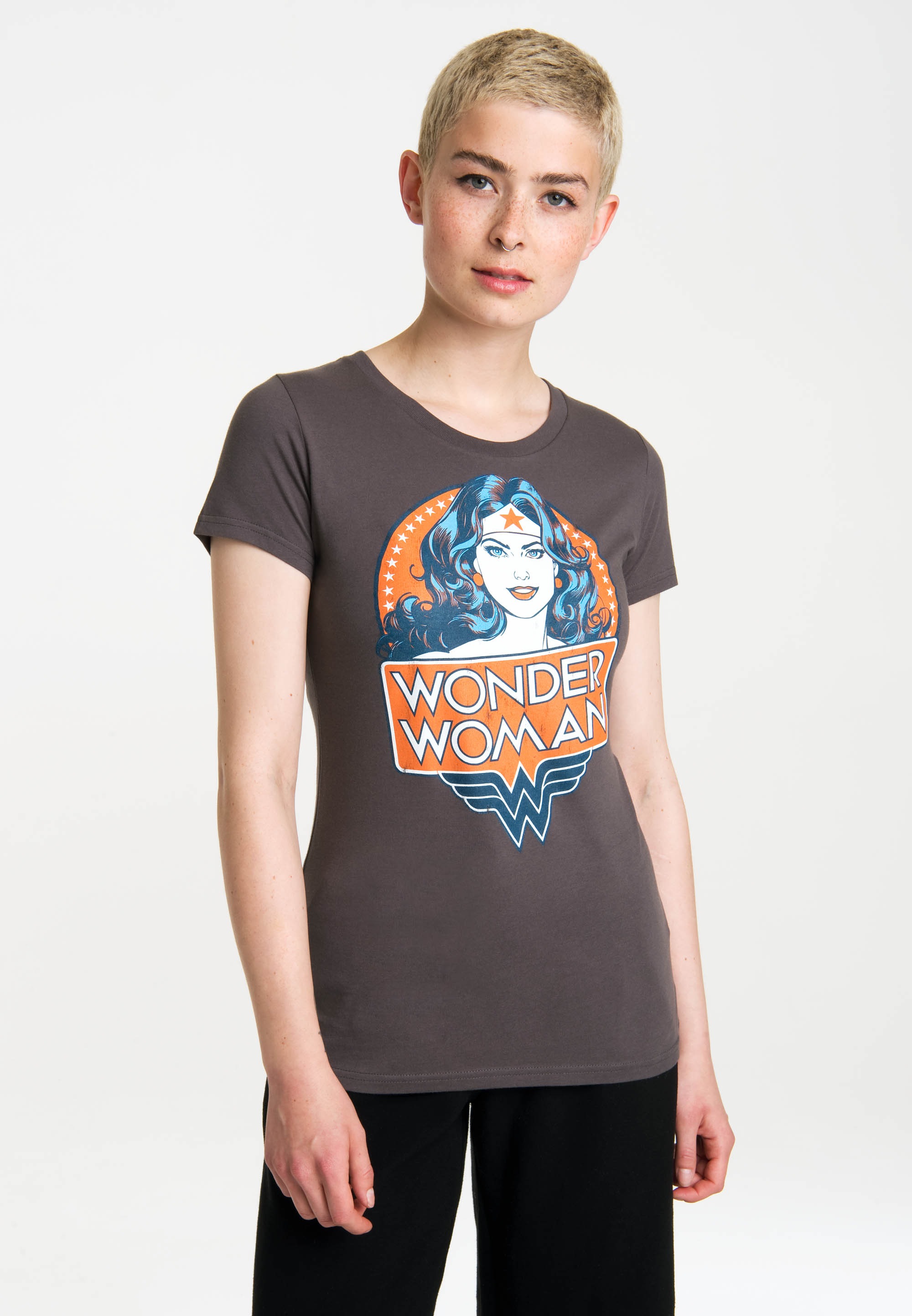 LOGOSHIRT T-Shirt »Wonder Woman«, mit tollem Frontprint