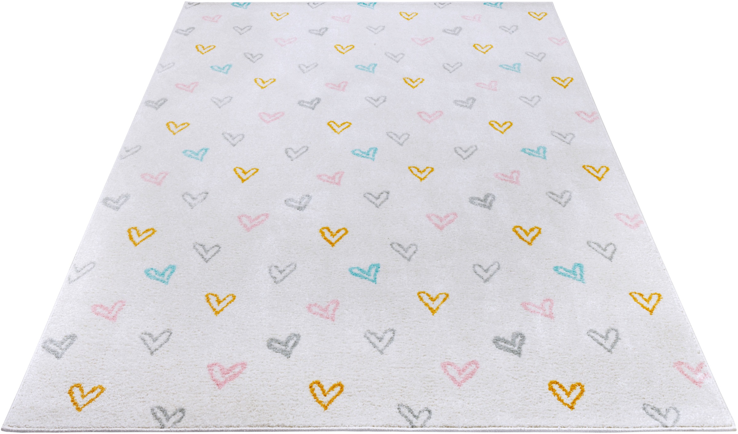 HANSE Home Kinderteppich »Adventures Hearts«, rechteckig, 7 mm Höhe, Spielteppich, fest, Kinderzimmer, Kurzflor, Spielunterlage