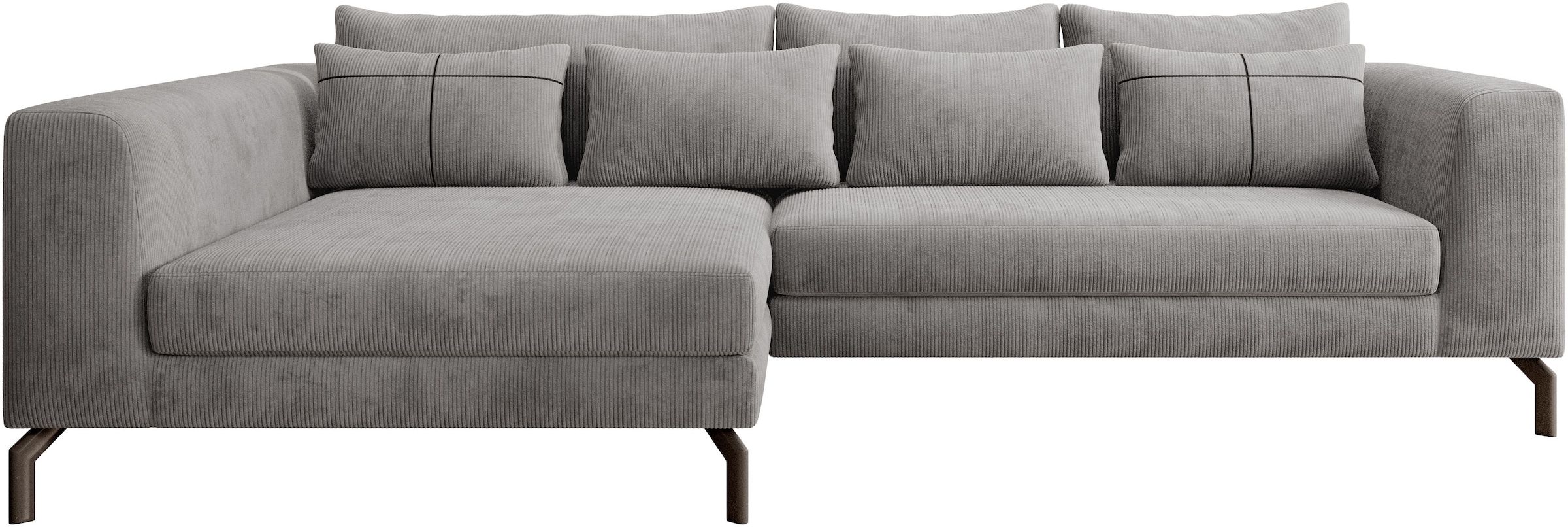 Home affaire Ecksofa "Cross, mit softem Sitz, L-Form, wendbare Zierkissen, günstig online kaufen