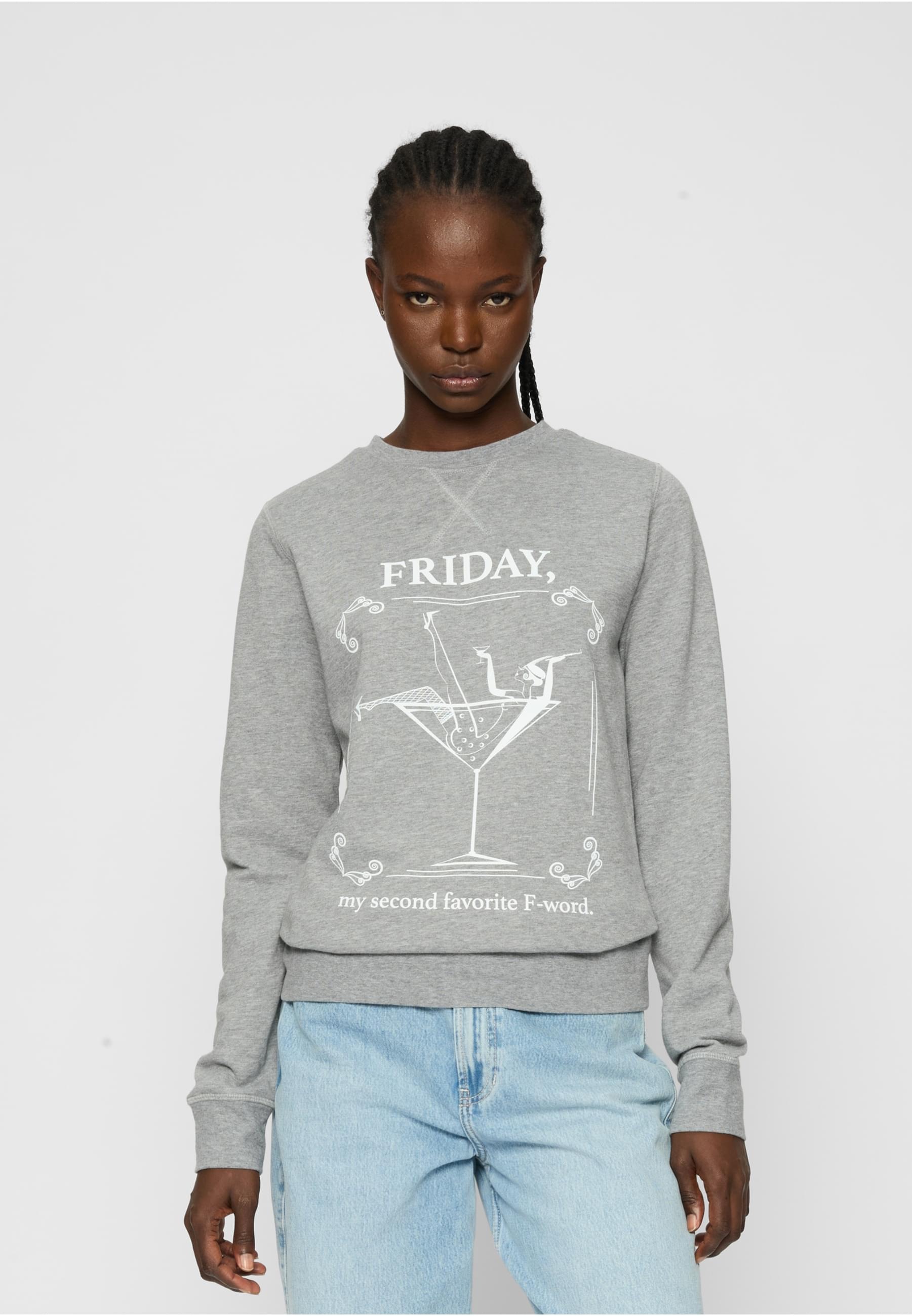 MisterTee Sweatshirt »MisterTee Damen Ladies F-Word Crewneck«, (1 tlg.)
