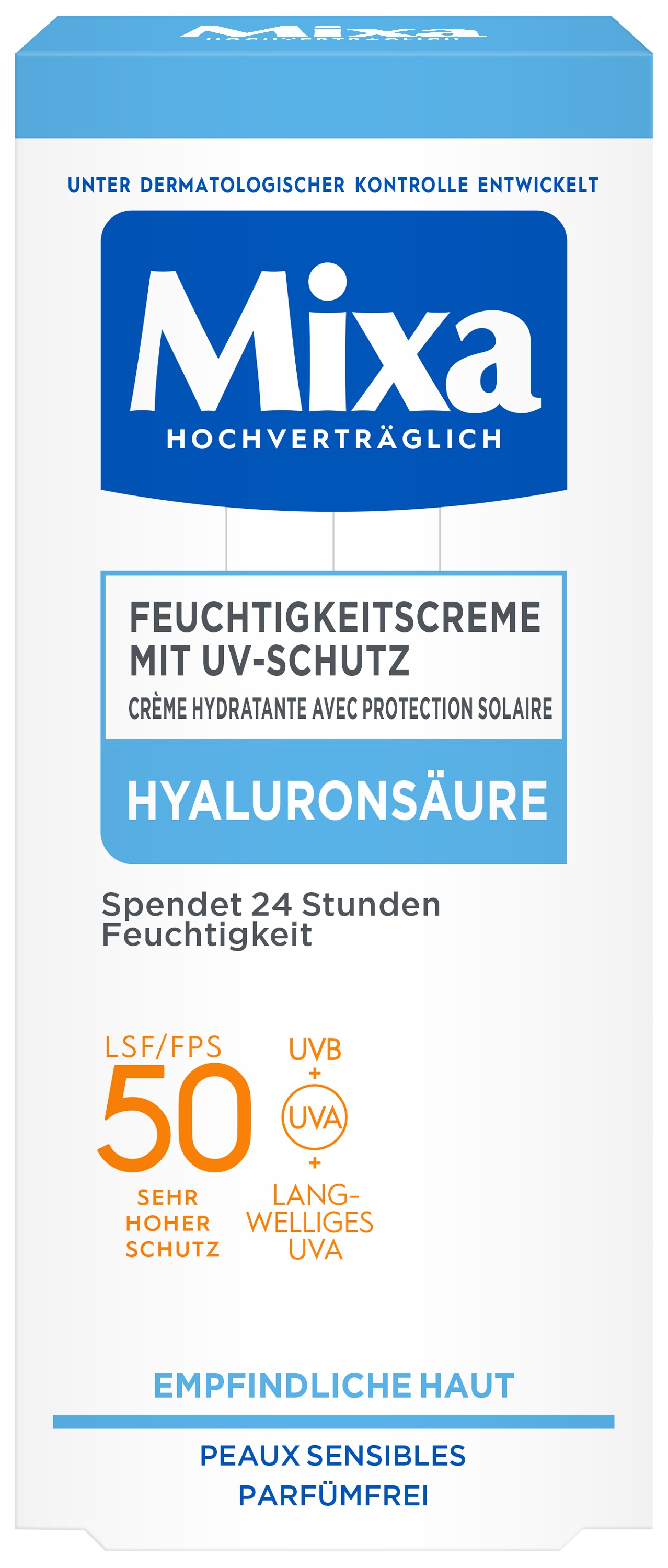 Mixa Feuchtigkeitscreme »Mixa Feuchtigkeitscreme UV-Schutz«, mit hoher Wirksamkeit