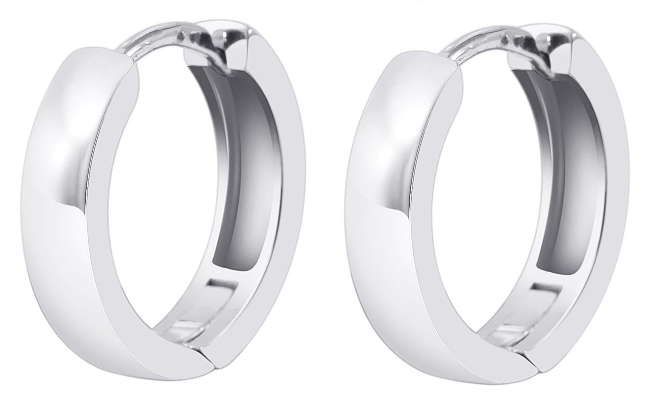 Adelia´s Paar Creolen »Damen Creolen aus poliertem 925 Sterling Silber Ø 11 mm«