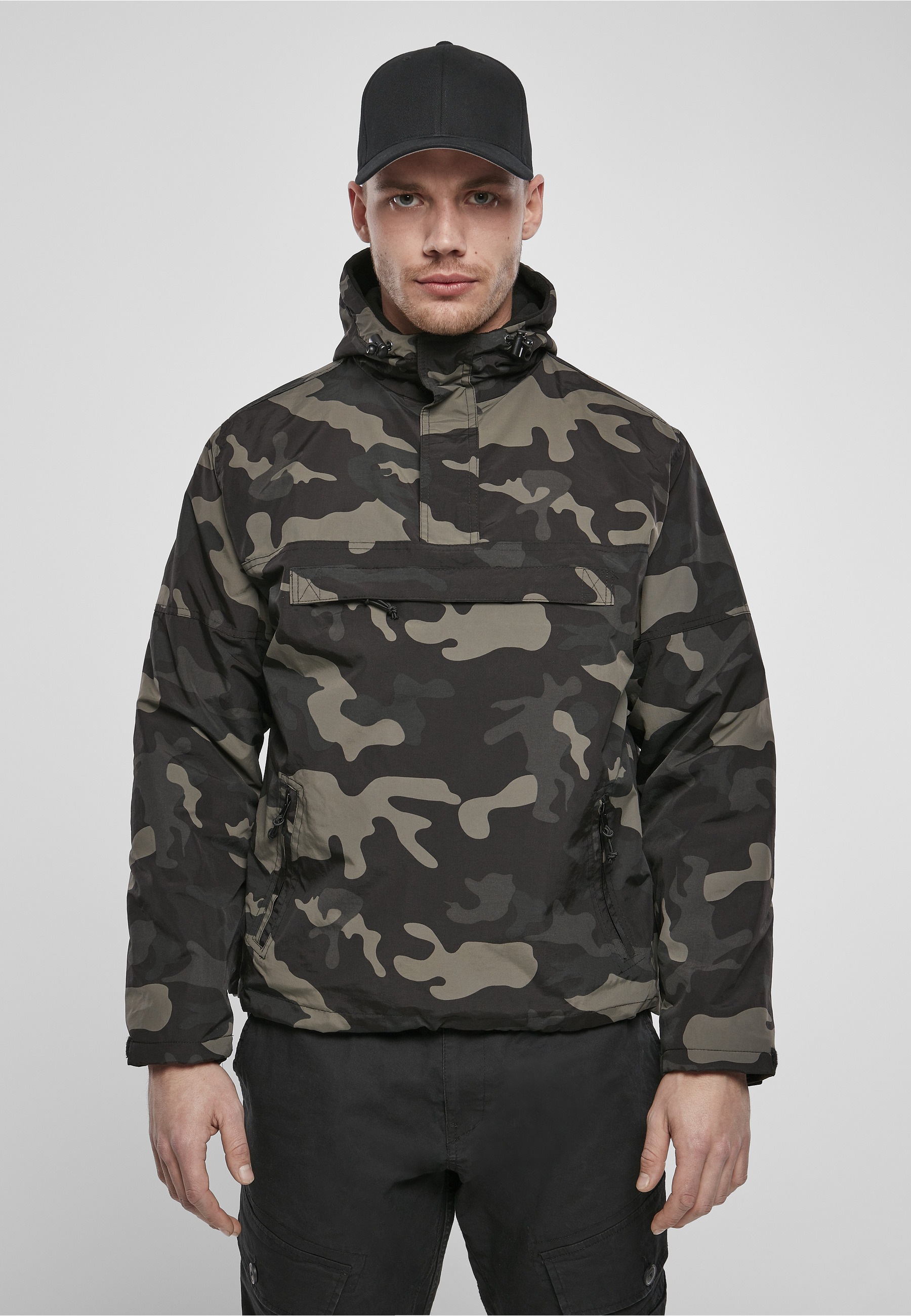 Brandit Anorak »Brandit Herren Fleece Pull Over Windbreaker« 1 Stk. tlg. mit Kapuze