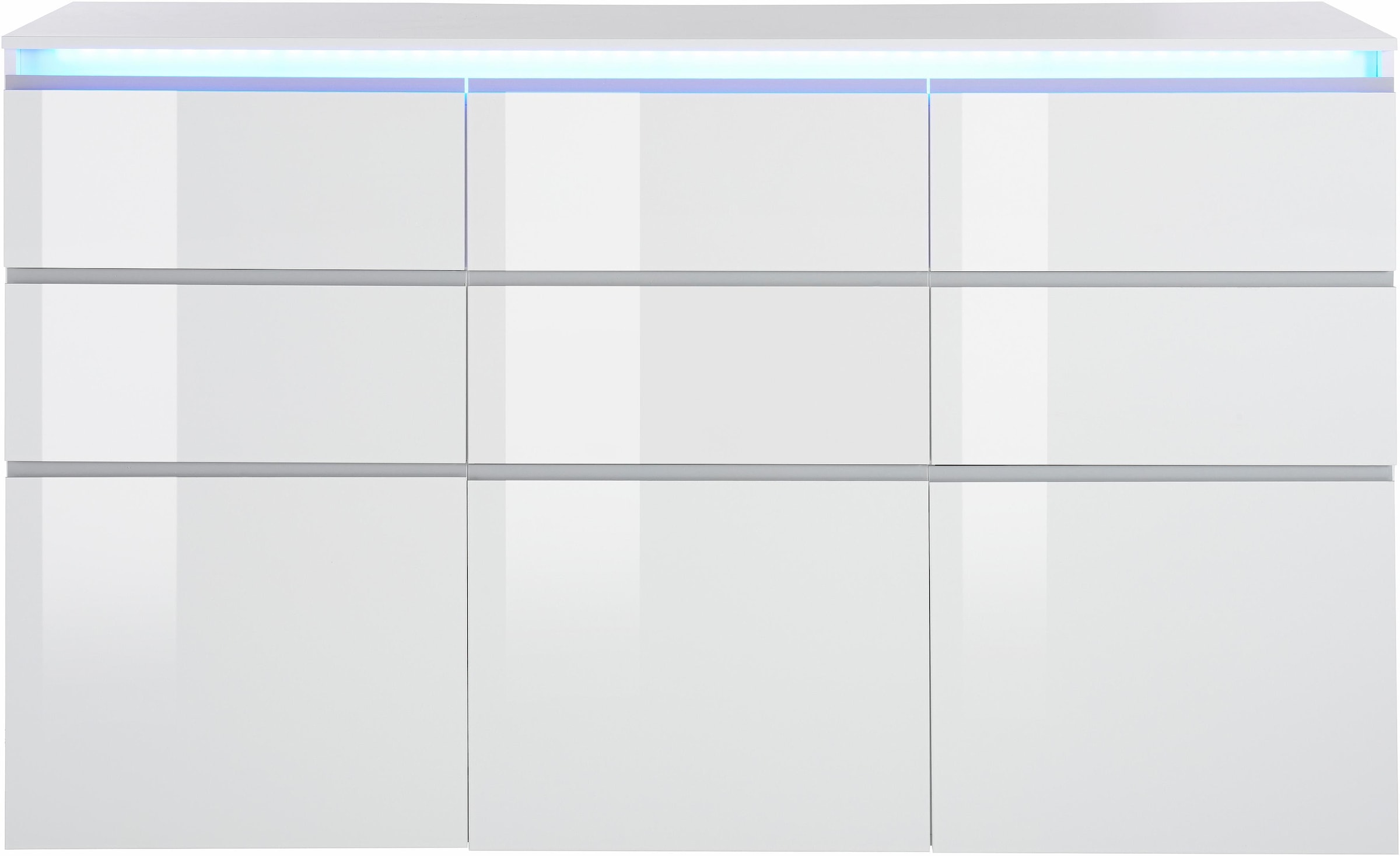 INOSIGN Highboard »Magic, Highboard, Hochschrank, Hochkommode«, mit 3 Türen und 6 Schubkästen, Hochglanz lackiert, Breite 180cm