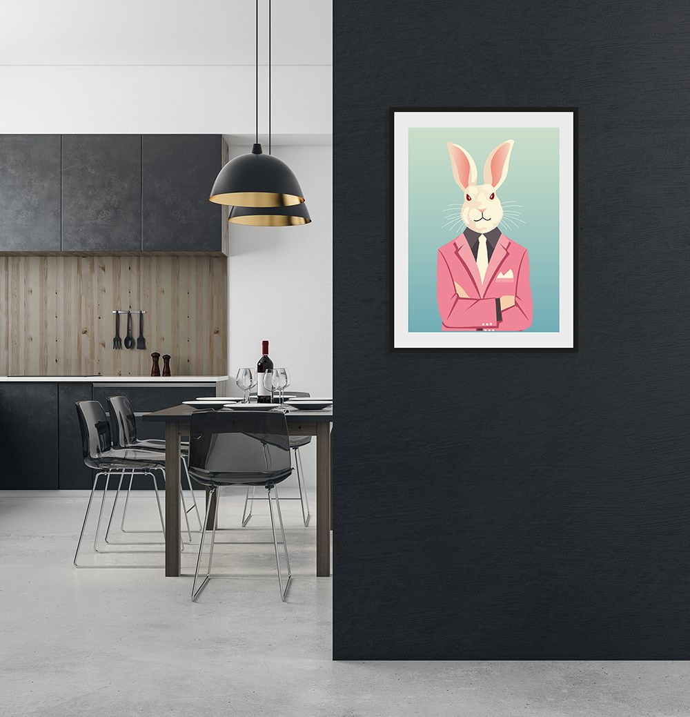 queence Bild "Grey", Hase-Hasen-Foto-Kunst-Comic, (1 St.), HD Premium Poste günstig online kaufen