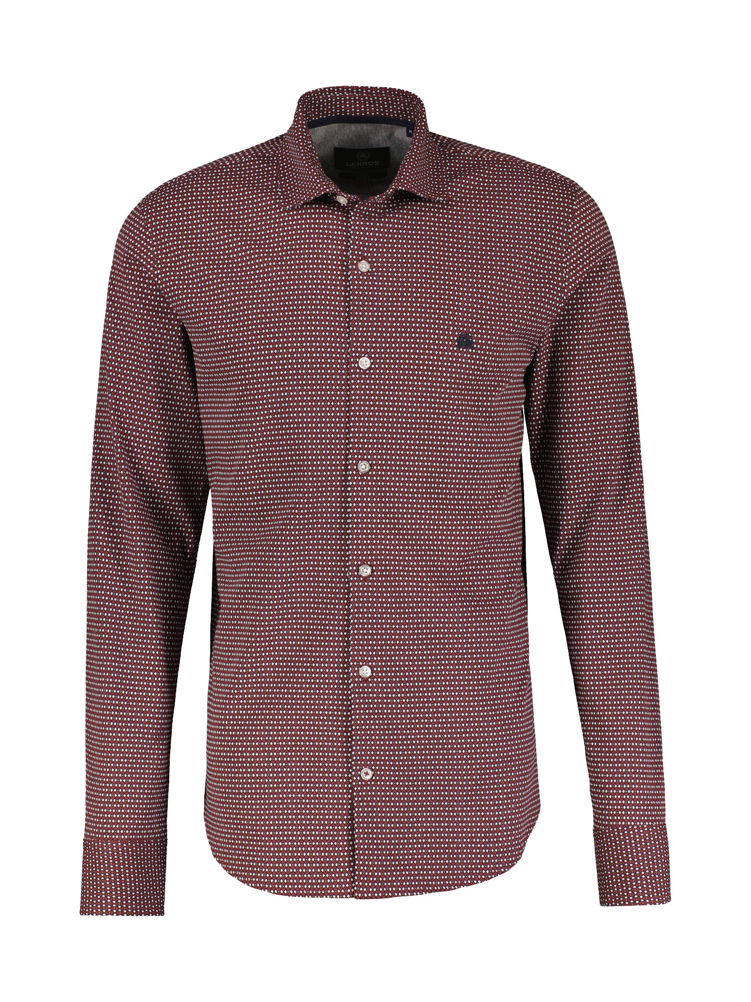 LERROS Herren Halbarmhemd - Mit Floralem Muster & Haifischkragen