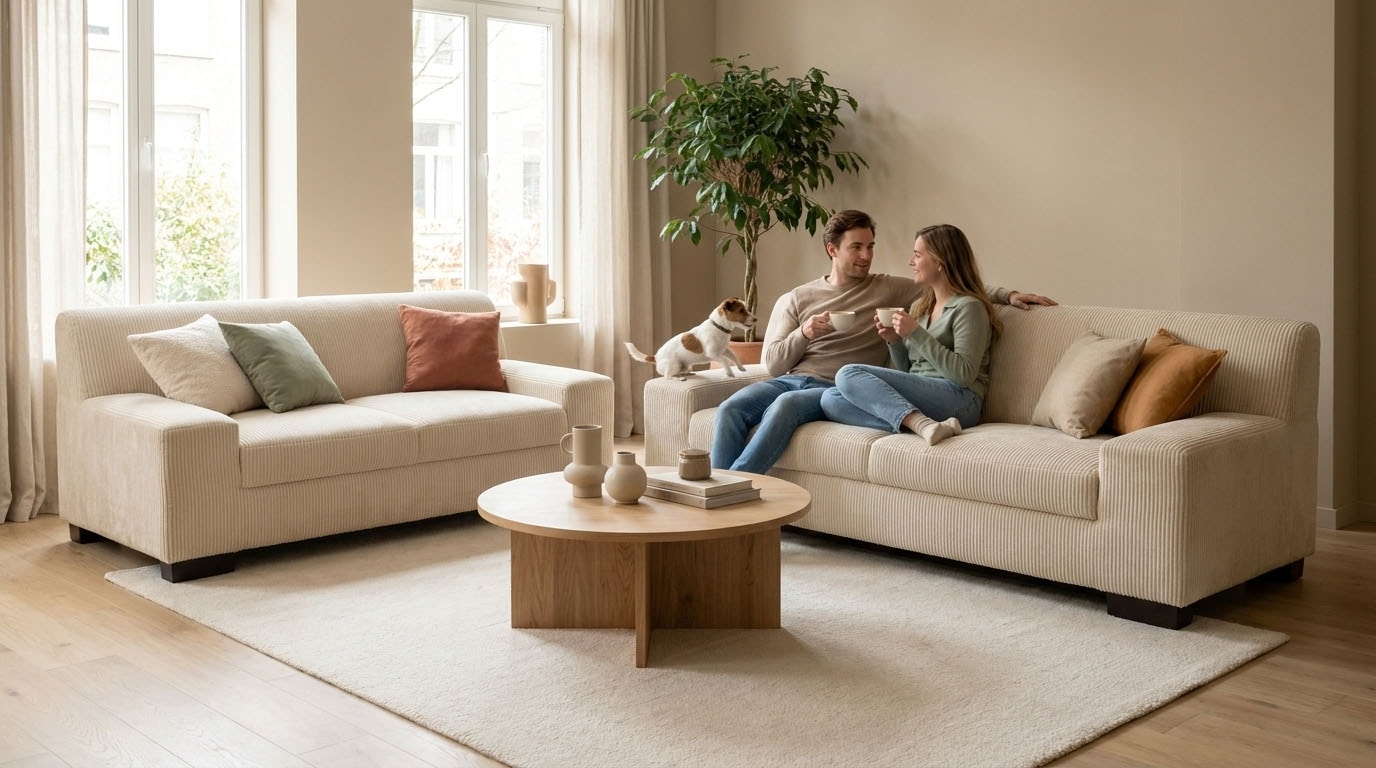 OTTO home Polstergarnitur "Faxxe aus 2-Sitzer und 3-Sitzer" Set, 2 tlg. aus haustierfreundlichem Pet Friendly Cord
