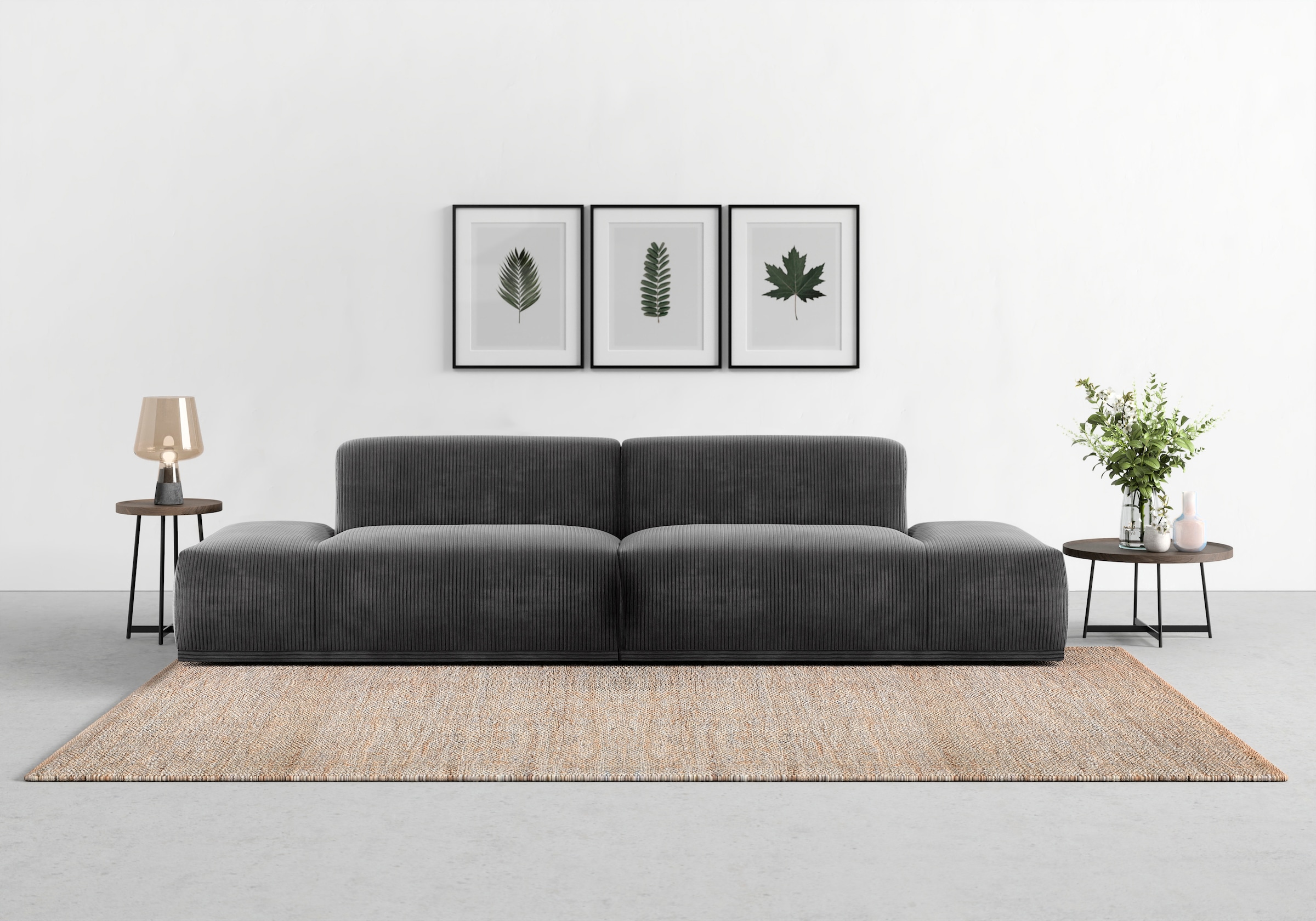 TRENDMANUFAKTUR Big-Sofa "Braga Japandi-Design, toller Sitzkomfort, Designsofa" in moderner Optik, mit hochwertigem Kaltschaum