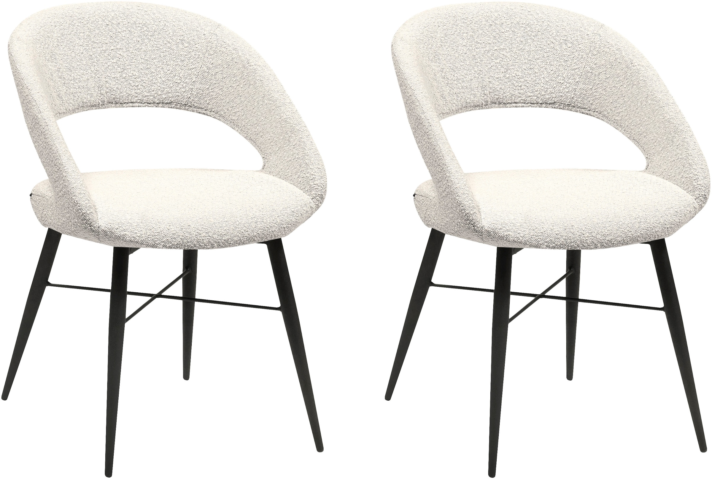OMG Design Esszimmerstuhl "Marley" (Set) 2 Stk.mit modernem Cut-Out, Bouclé günstig online kaufen