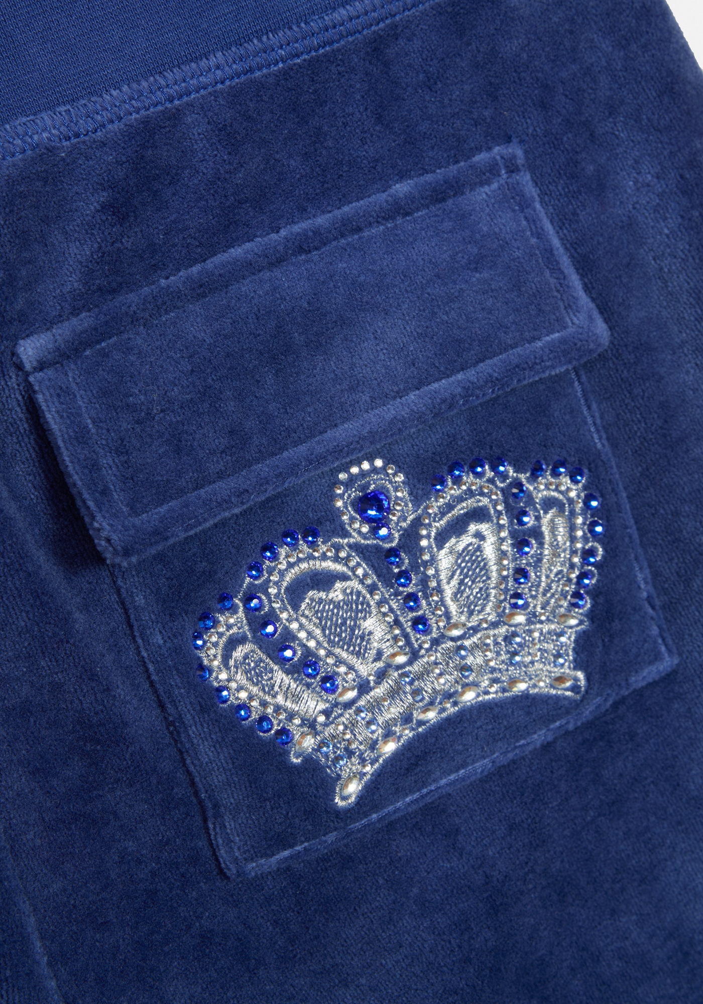 Juicy Couture Sweathose »HERITAGE CROWN CAISA LOW RISE PANT__ Damen«, Trainingshose Damen, Sweathose, Velour, Jogginghose mit Glitzer, Sale