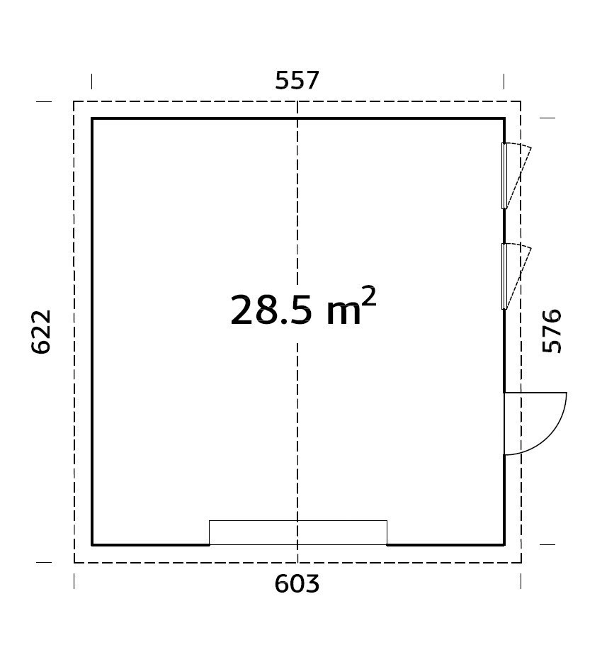 Palmako Garage »Andre«, BxTxH: 603x622x216 natur Tor, BAUR | ohne günstig cm