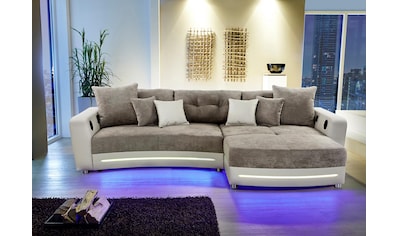 Ecksofa »Laredo«, inklusive RGB-LED-Beleuchtung und Bluetooth-Soundsystem