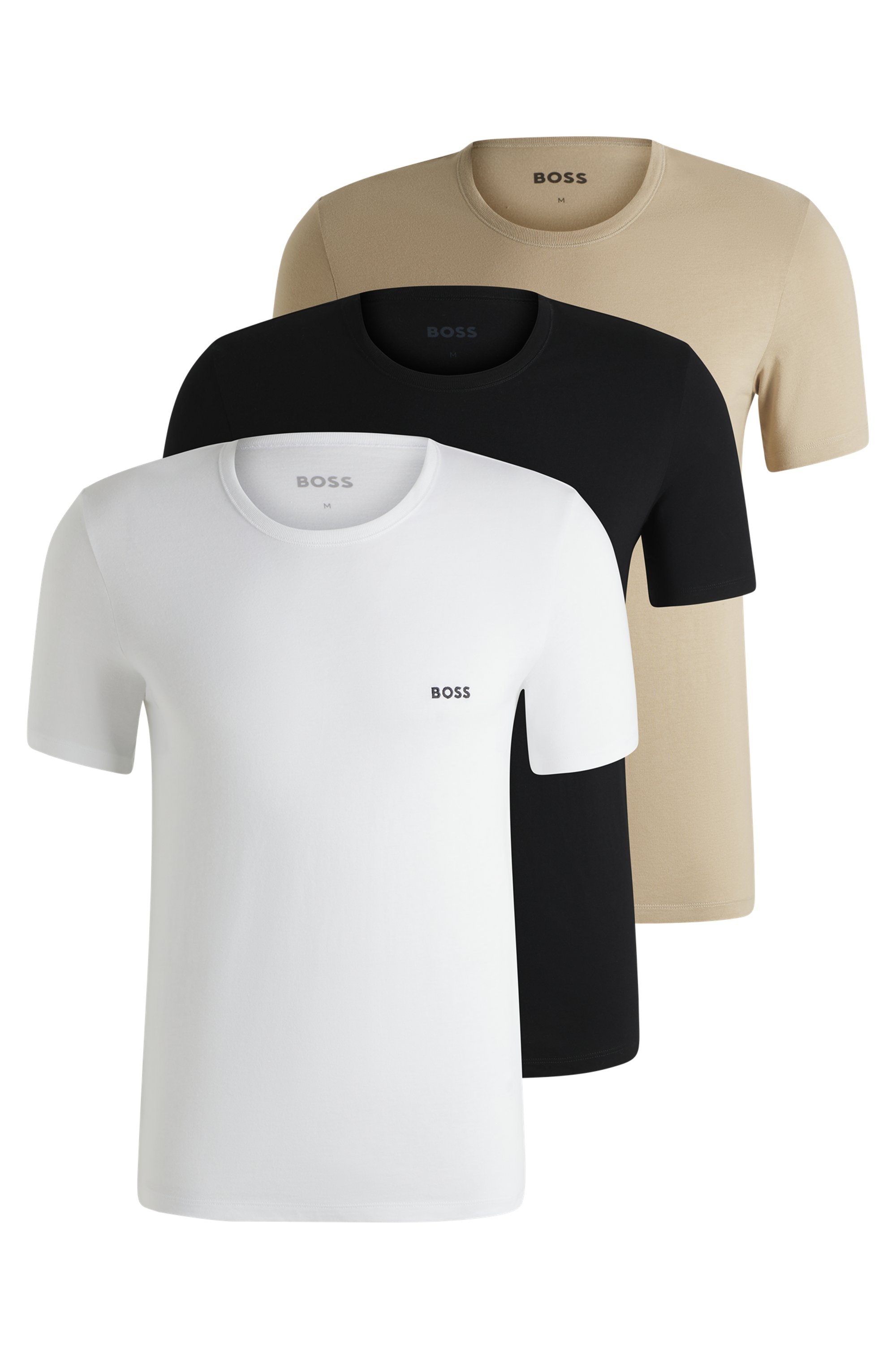 BOSS T-Shirt "TShirtRN 3P Classic", 3 Stk. mit BOSS Stickerei günstig online kaufen