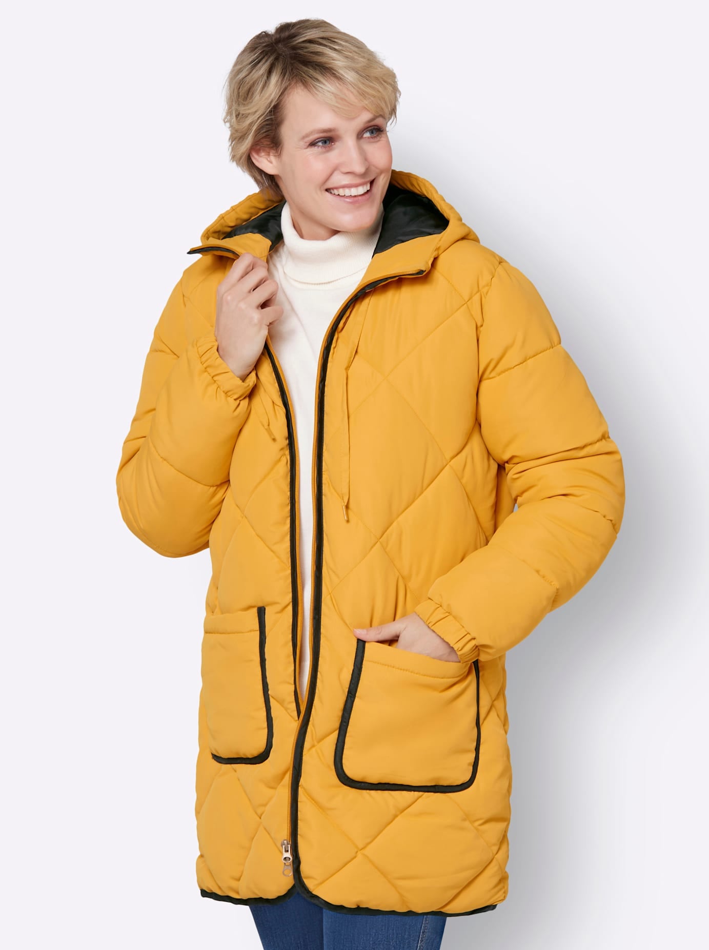 Classic Basics Steppjacke, mit Kapuze