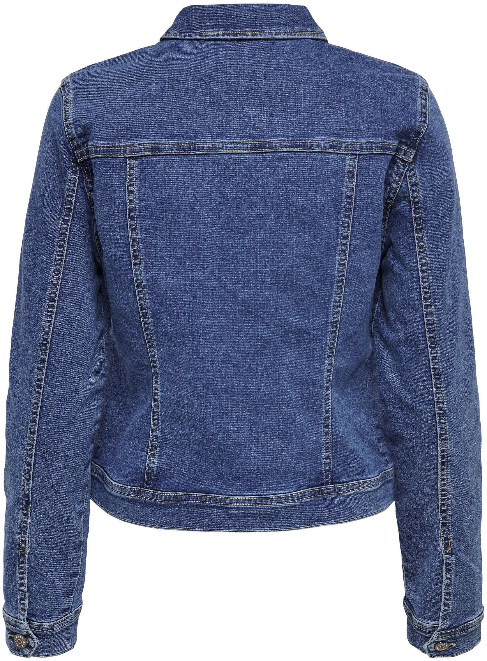 Thumbnail - ONLY Jeansjacke "ONLWONDER – Jeansjacke mit Teilungsnähten und Stretch", sehr figurbetont, casual, Denim, Baumwollmischu...