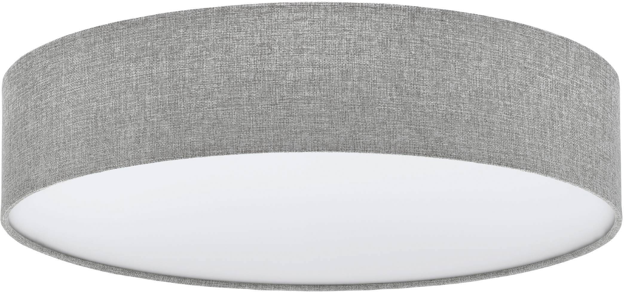 "EGLO Deckenleuchte ""PASTERI"", grau, 3, Ø 57cm H: 15cm, Leuchten, Deckenleuchte aus Textil und Kunststoff, Flurlampe Decke, E27, Ø 57 cm