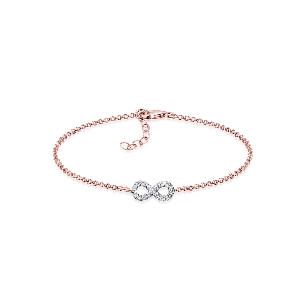 Elli Armband »Infinity Bi-Color Kristalle Silber«